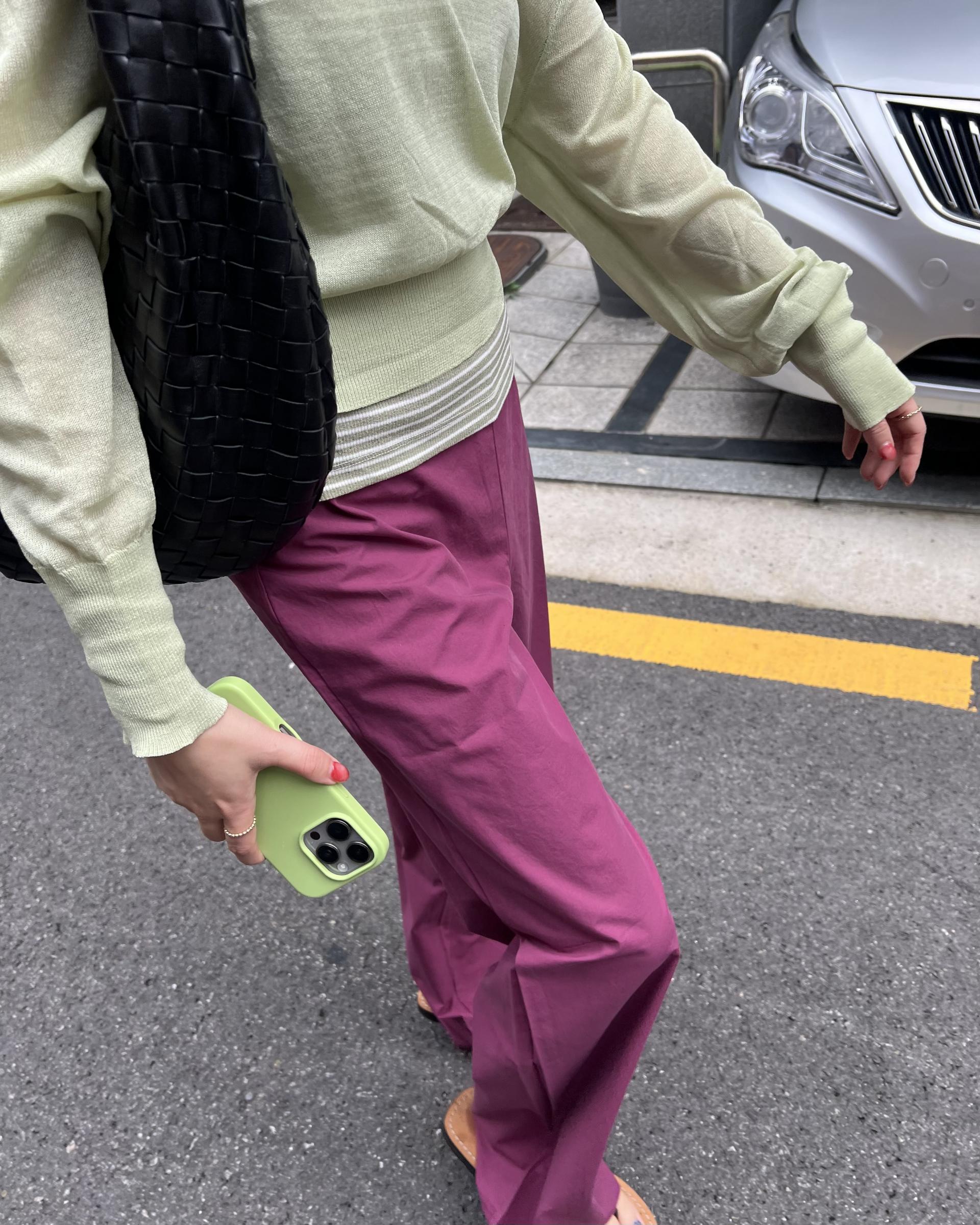 punch u-neck knit (mint/baby blue)소재