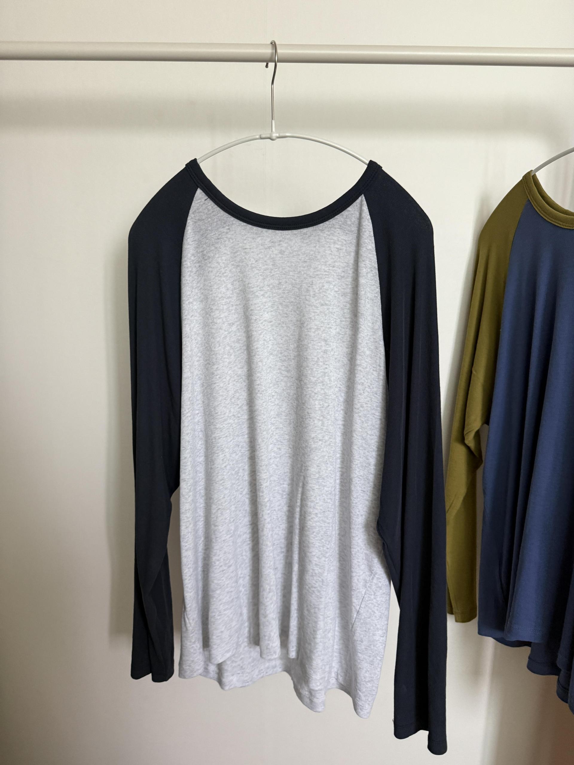 union raglan top (blue/navy)