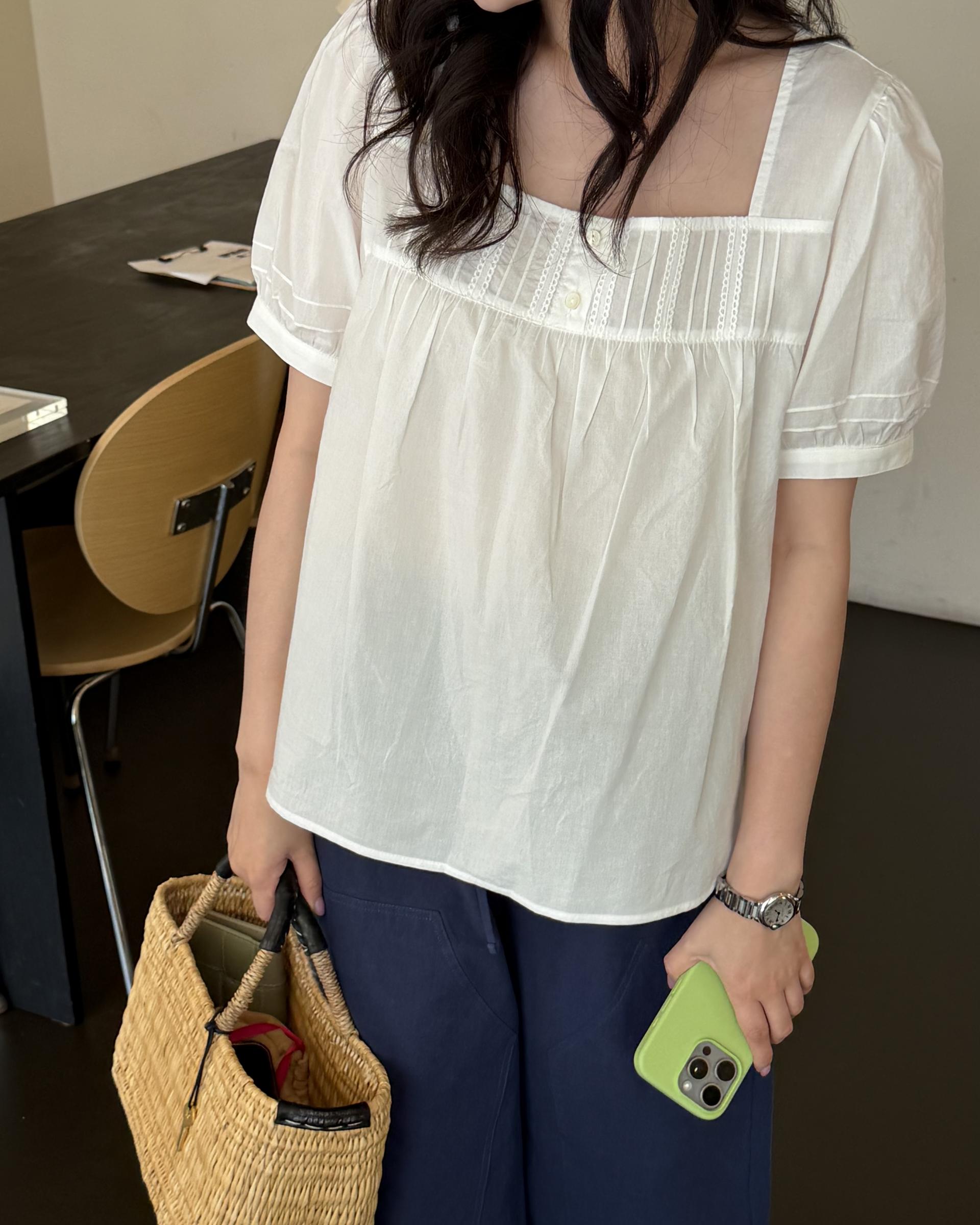 helen blouse (navy/white)