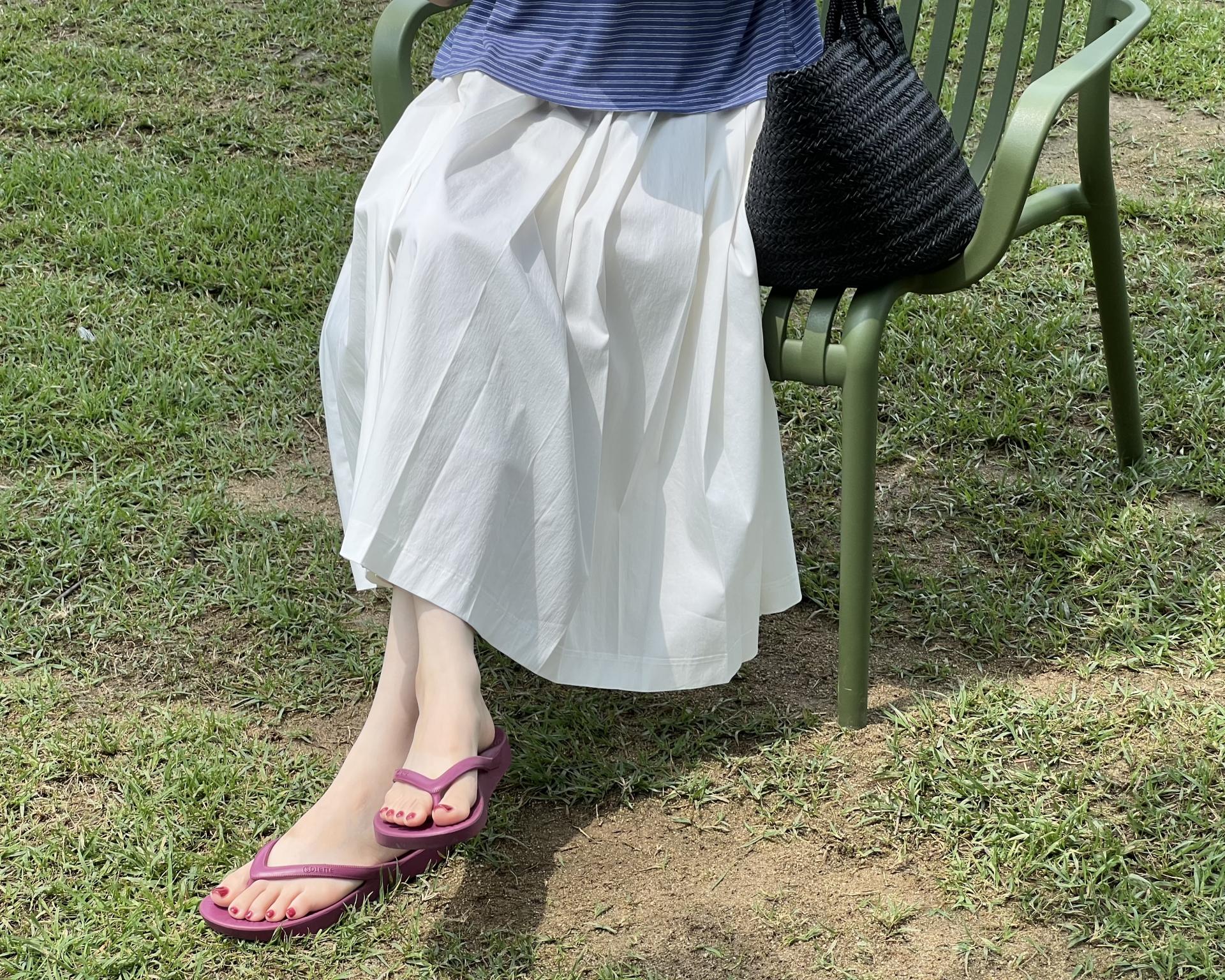 madeleine pleats skirt (check/cream)