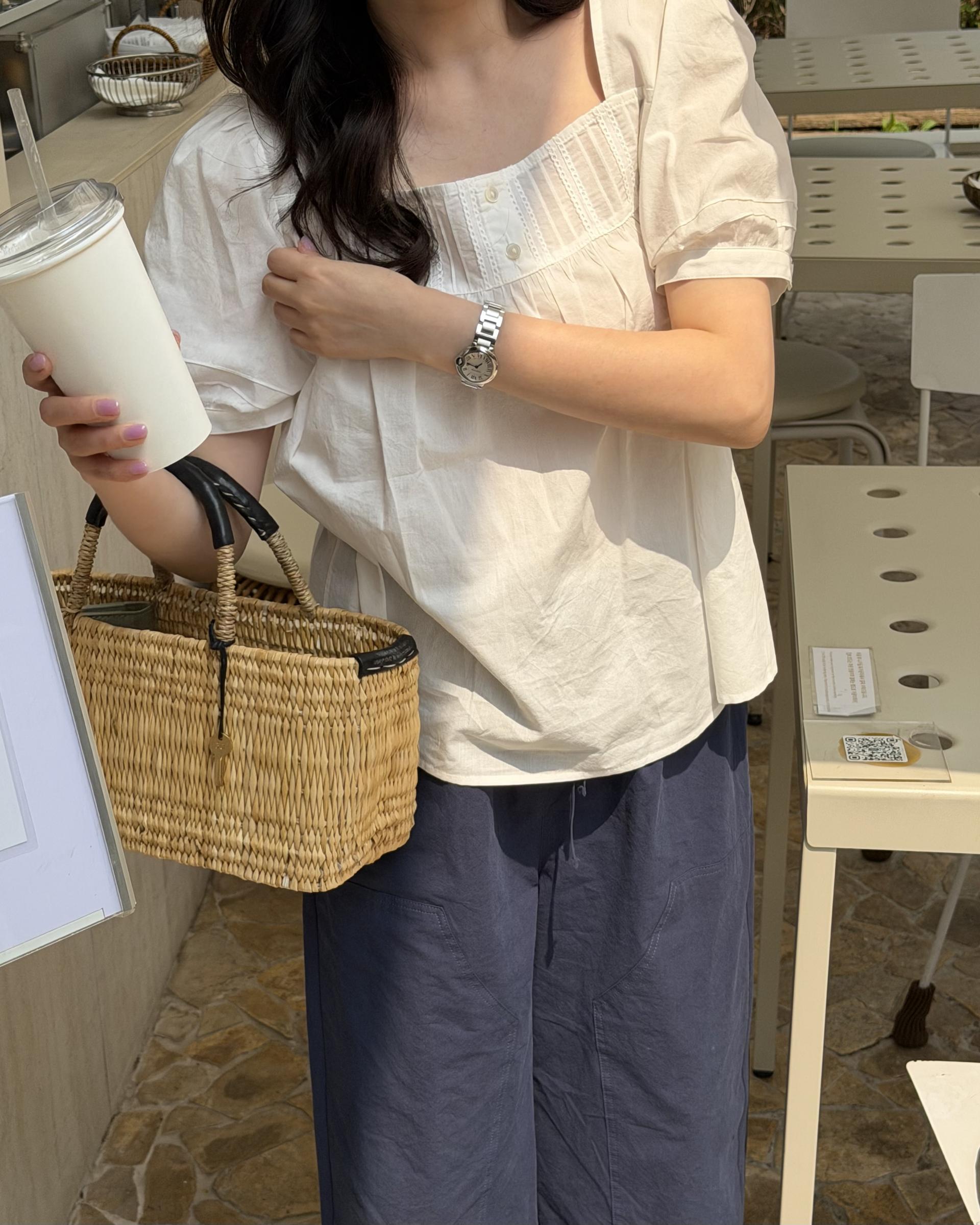 helen blouse (navy/white)