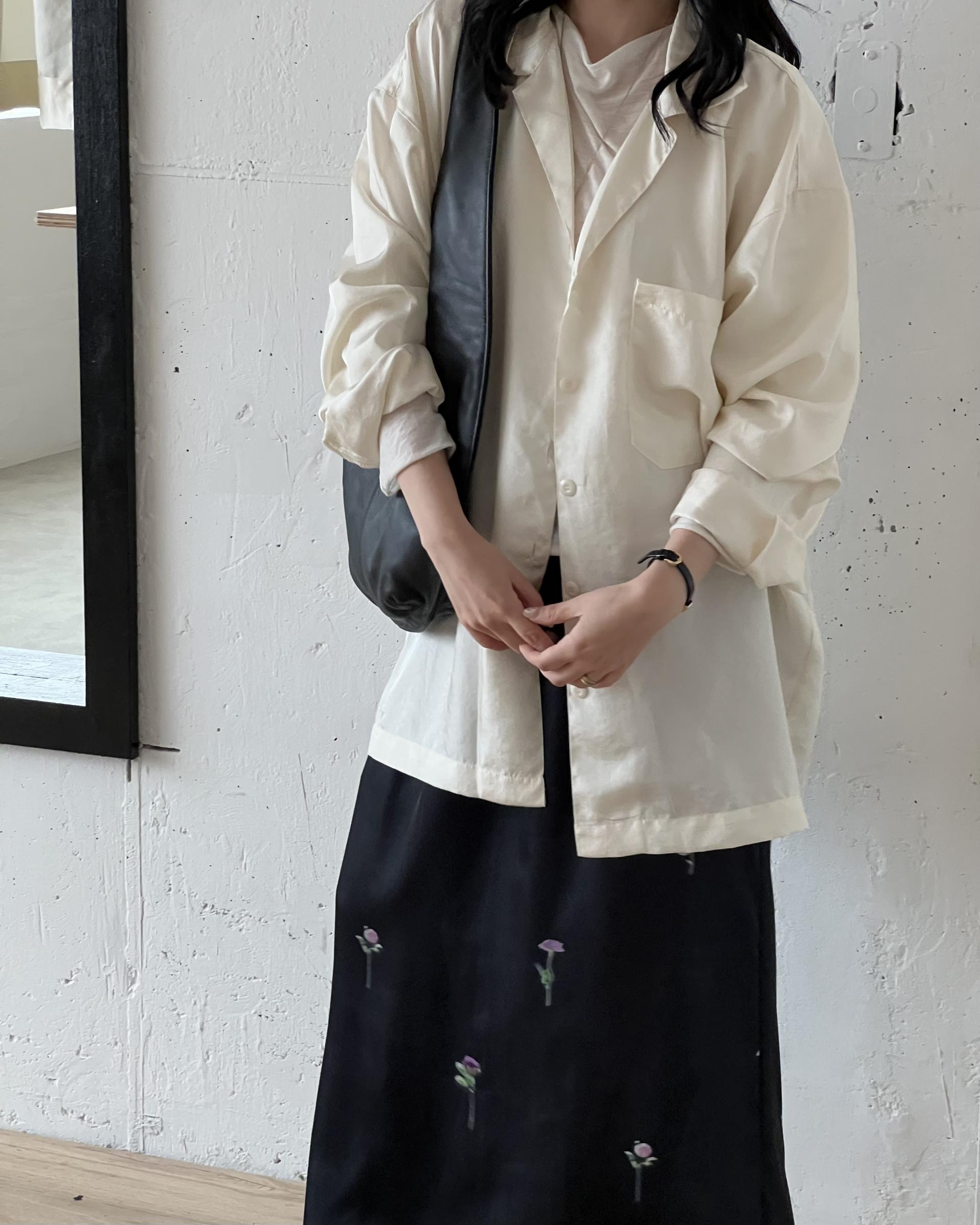 domingo flower skirt (sky blue)
