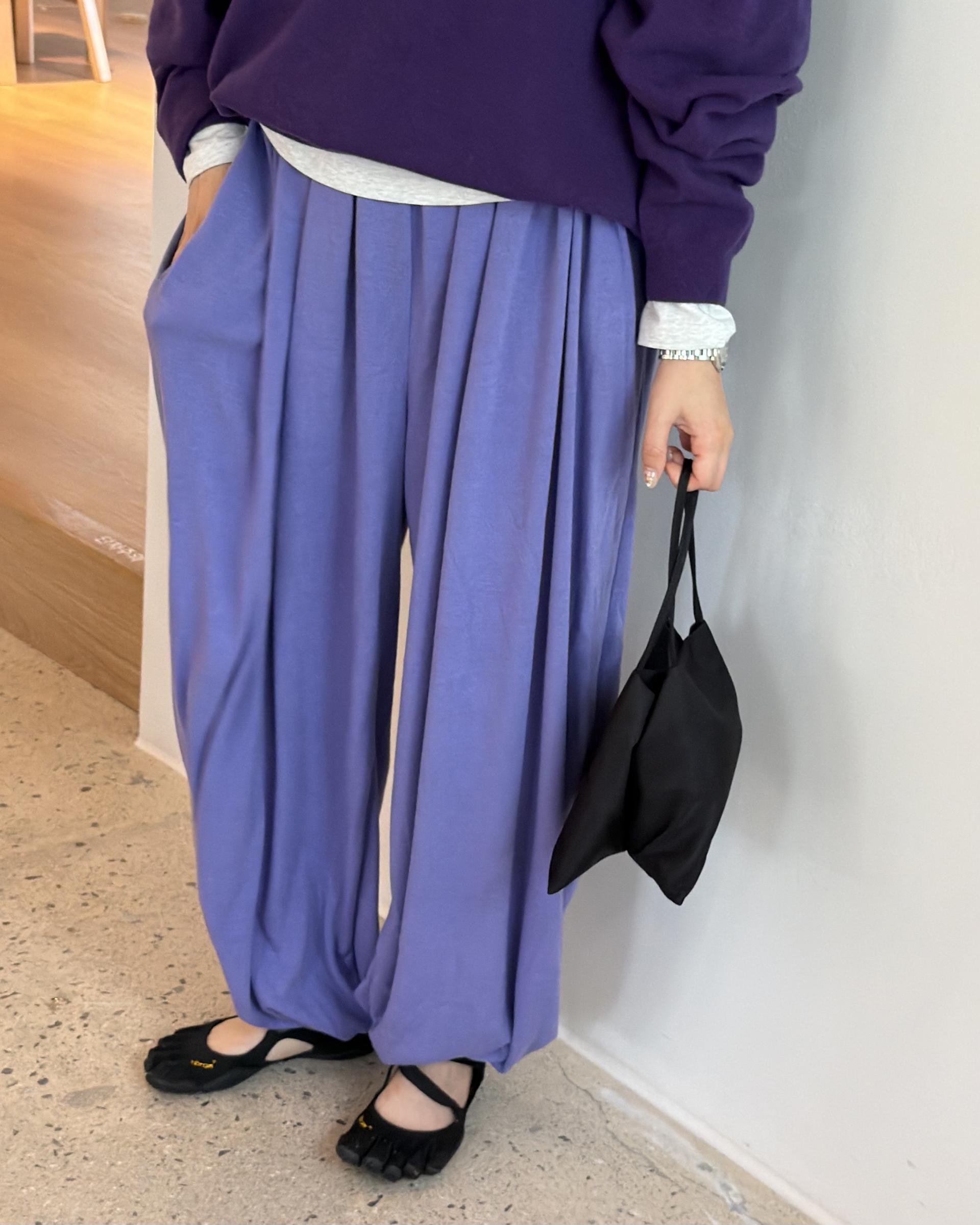savanna harem pants (purple/charcoal/grey)