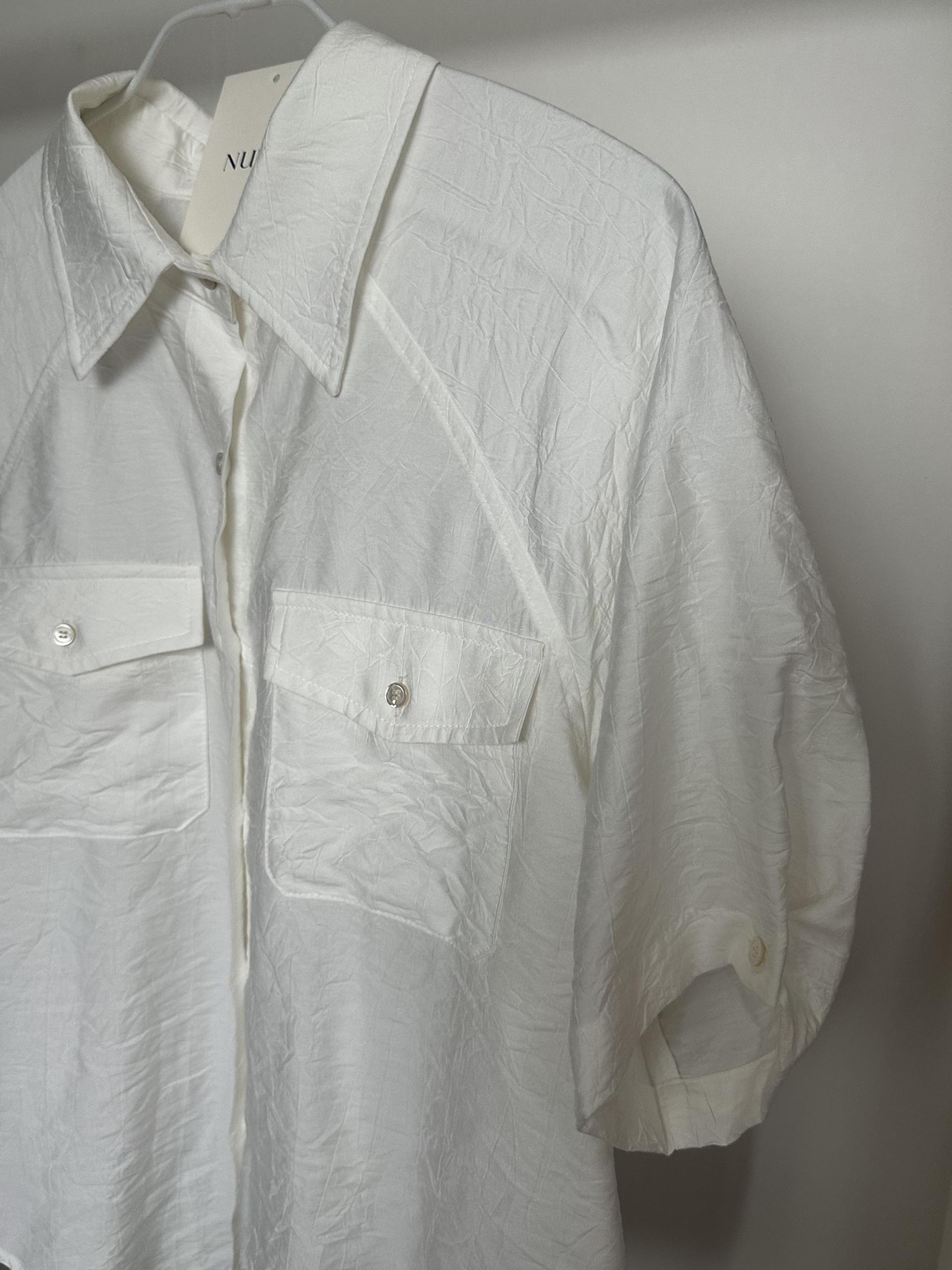 shell half shirt (cream/charcoal)