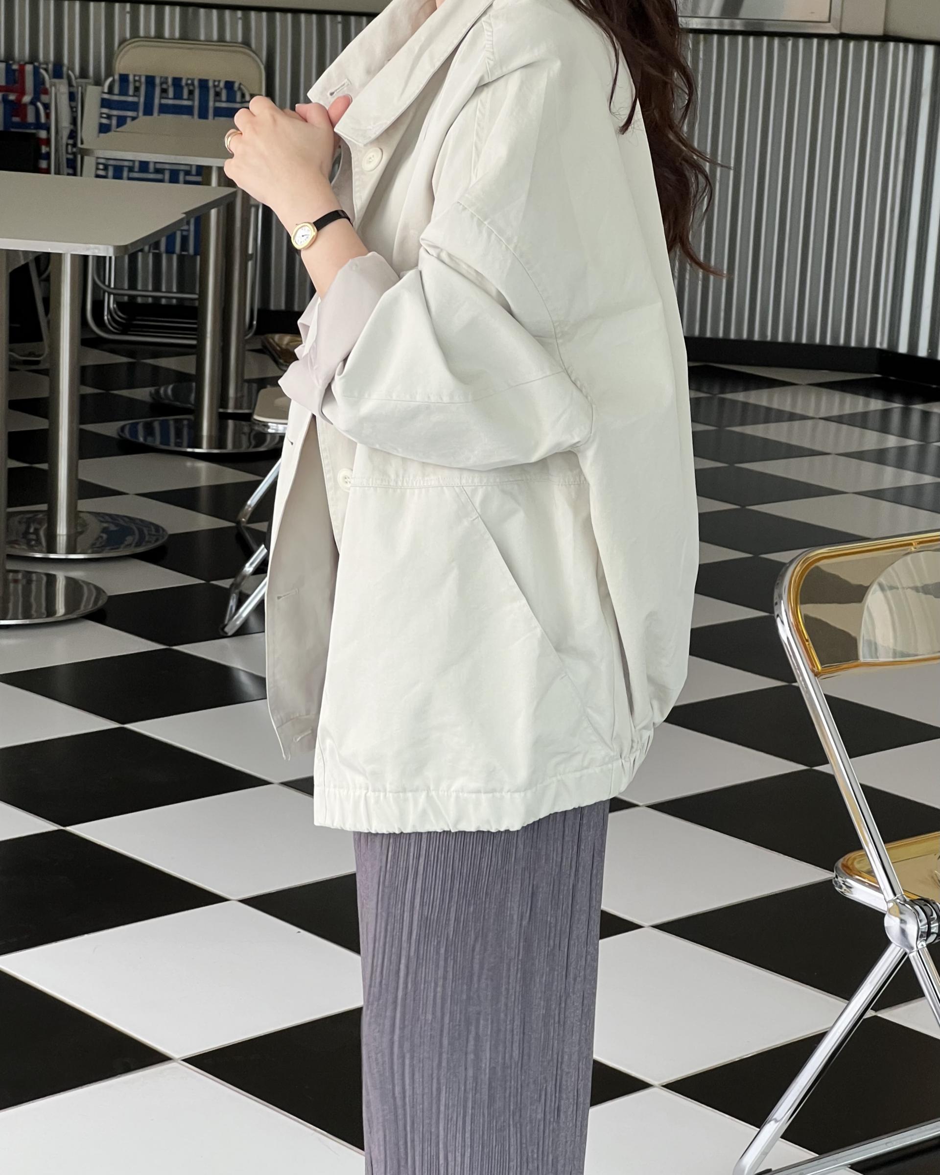 grocery half jumper (cream beige/navy)
