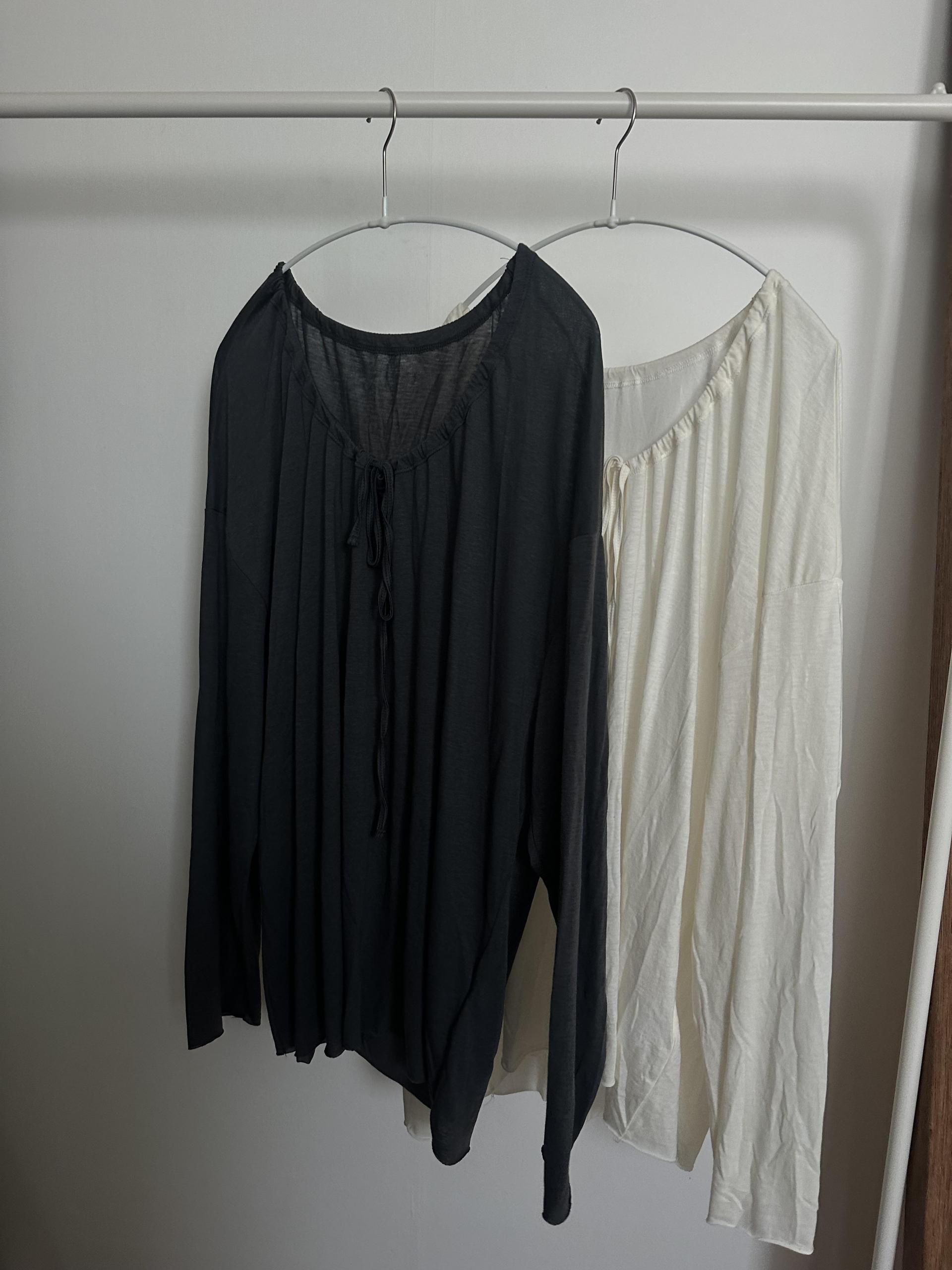 mercy top (charcoal/cream)