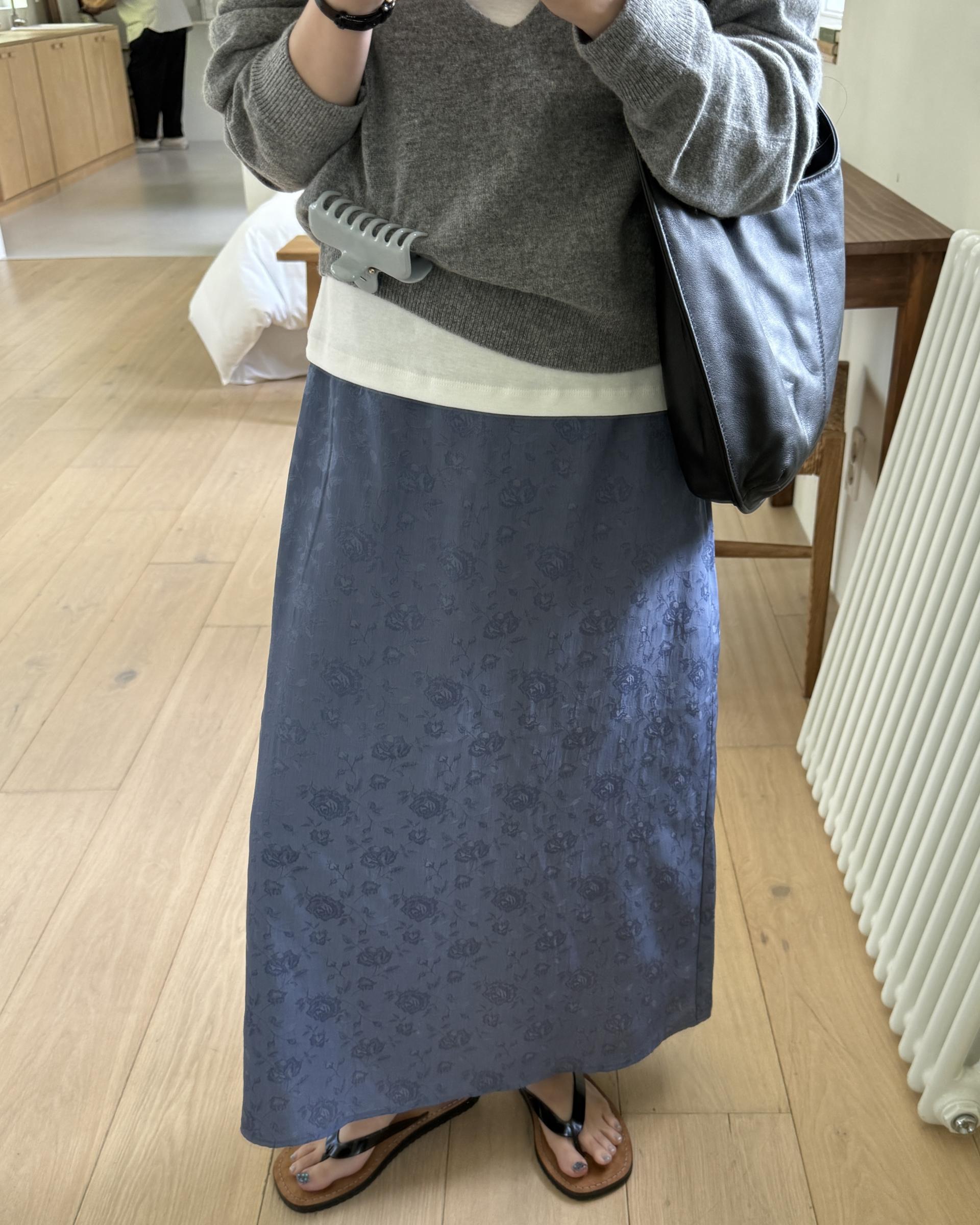 till deep v-neck knit (grey)