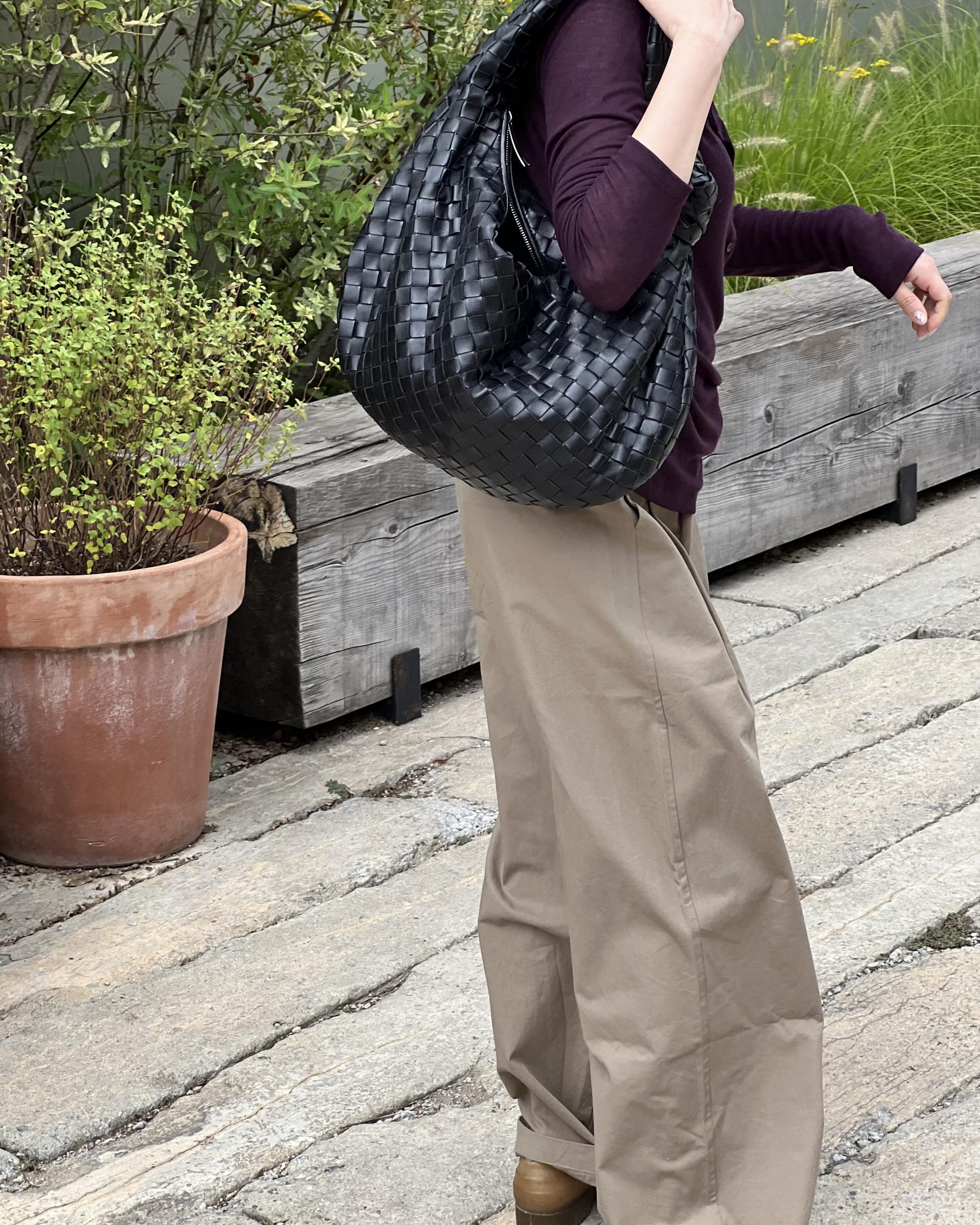 cotton pintuck pants (navy/cream/khaki)