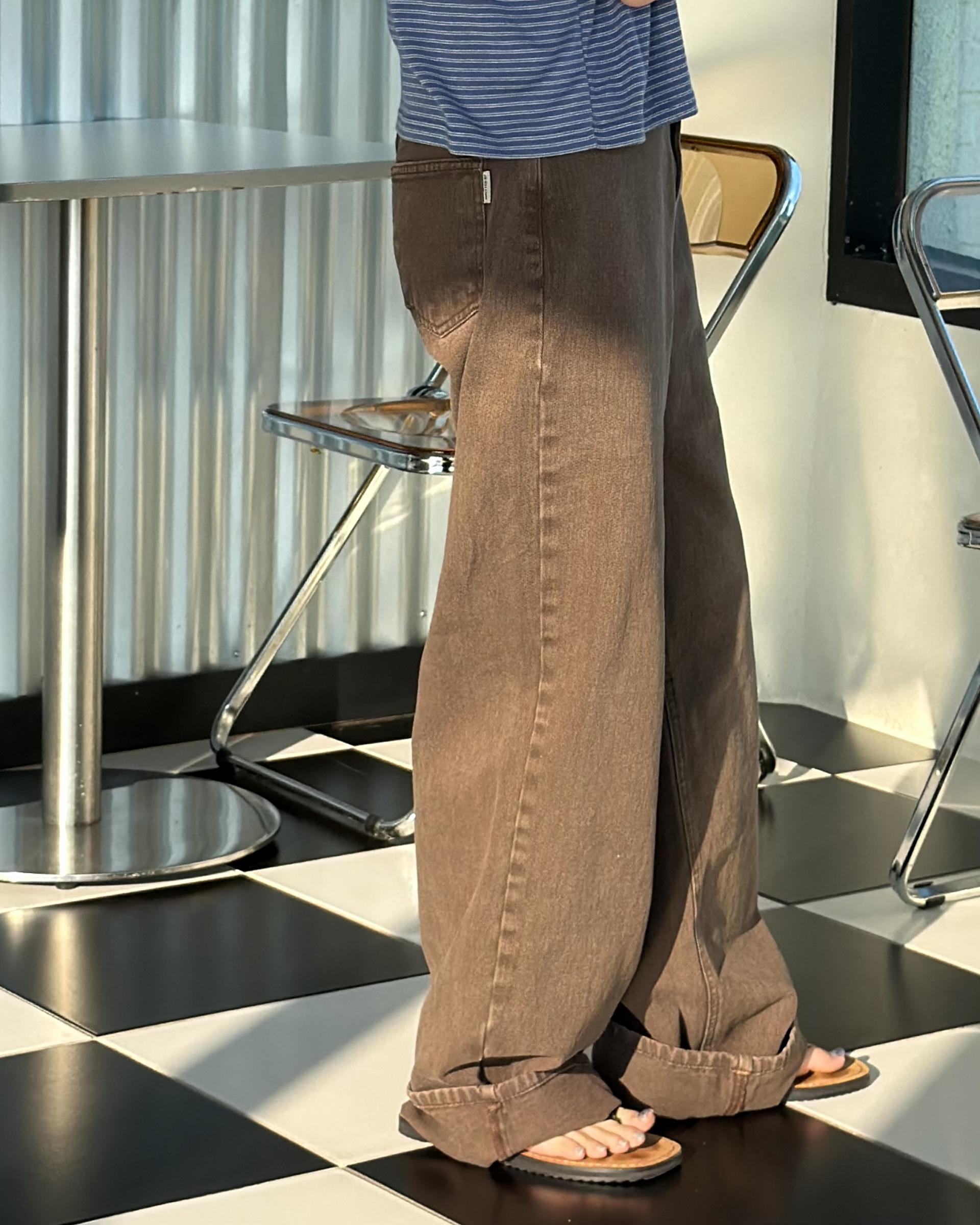 moon dying pants (brown/blue)