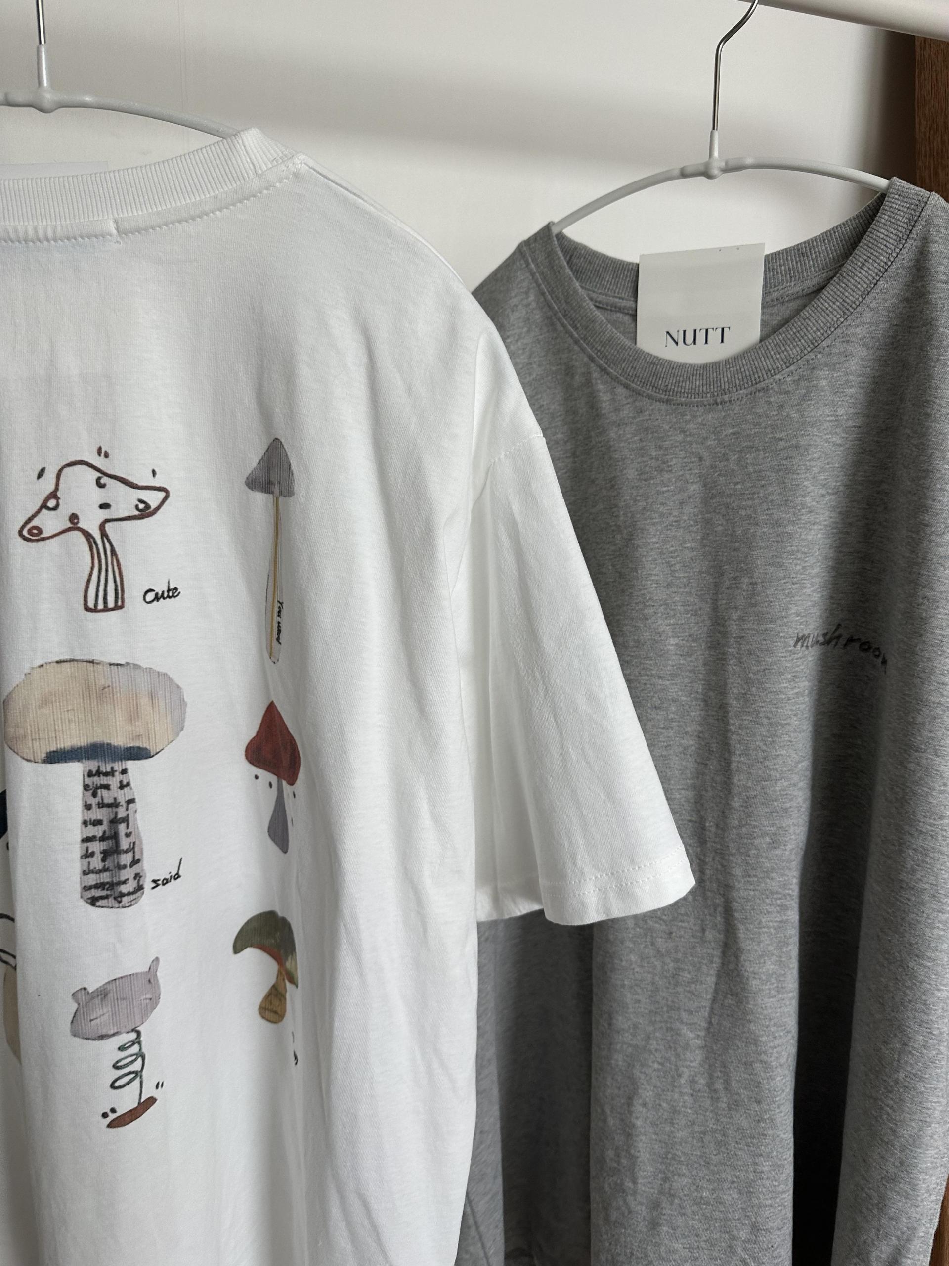 mushroom top (white/melange grey)
