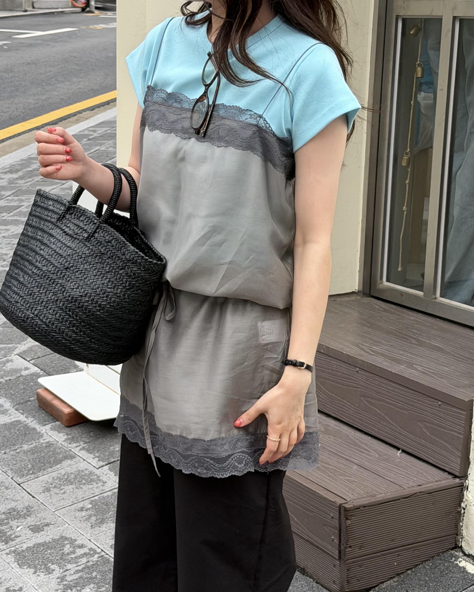 Lake top (blue/pink/hop pink) 완