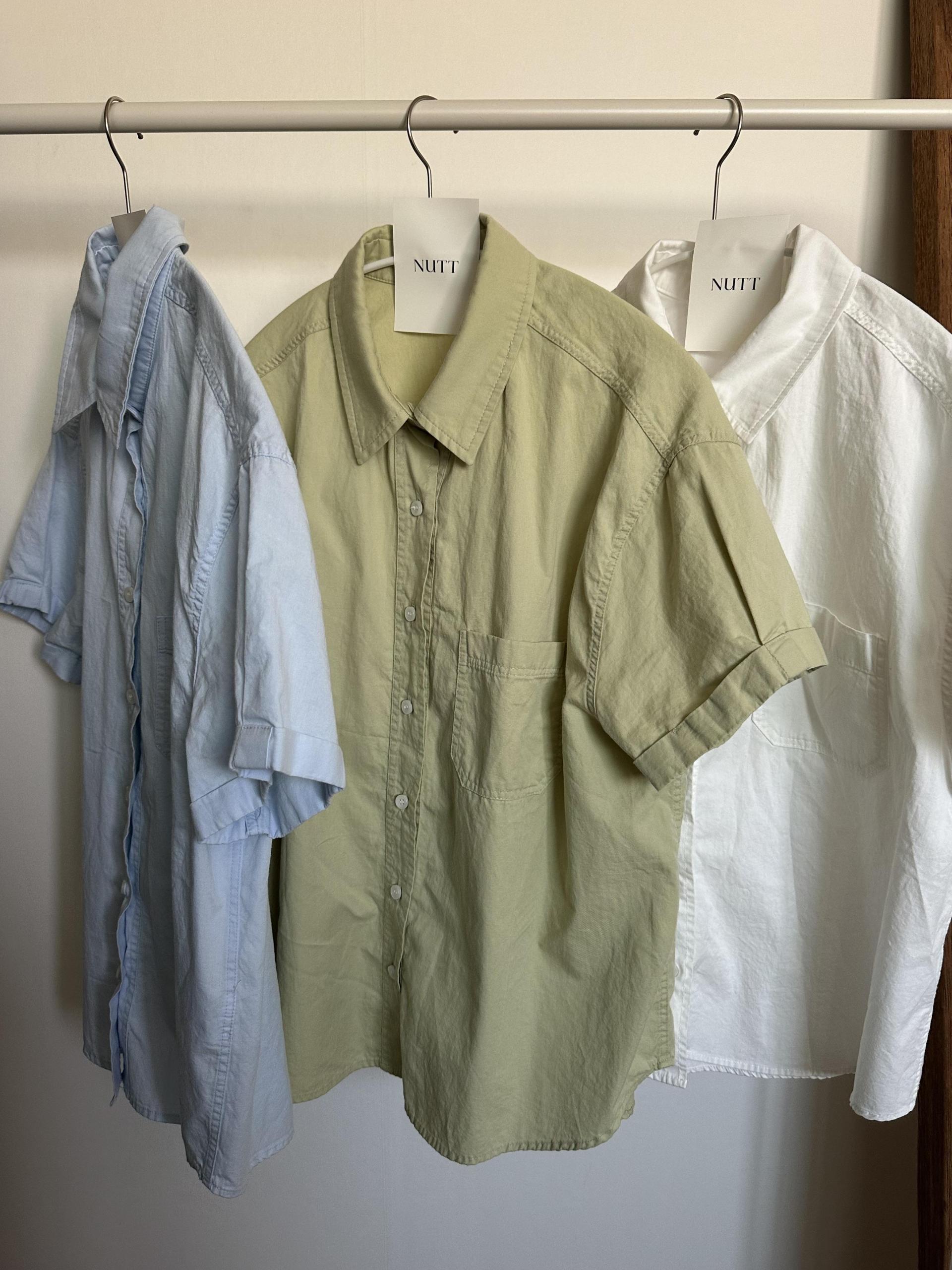 washing half shirt (melon/white/blue)