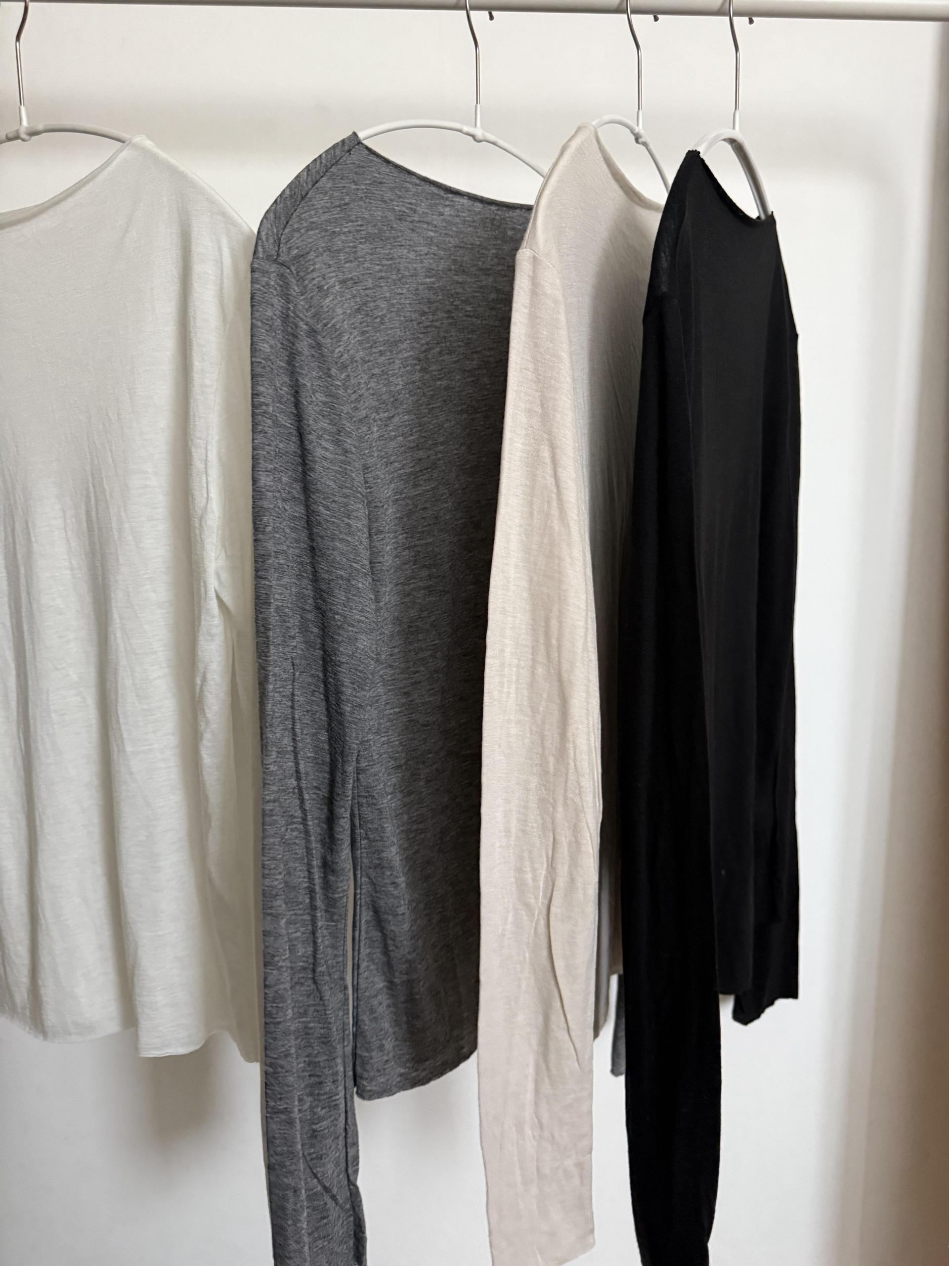wool skin top (ivory/beige/charcoal/black)