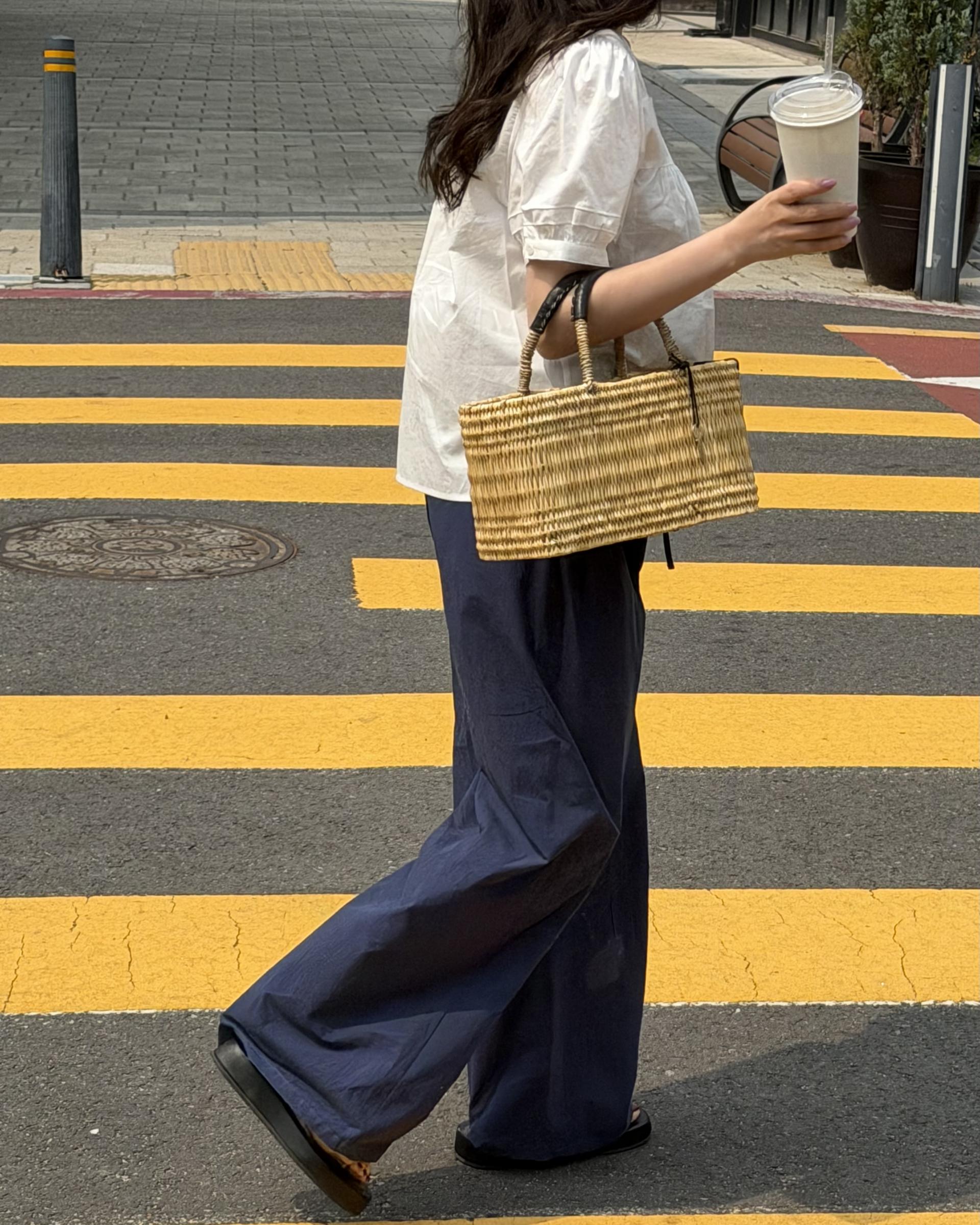 rusk cotton pants (charcoal/navy)
