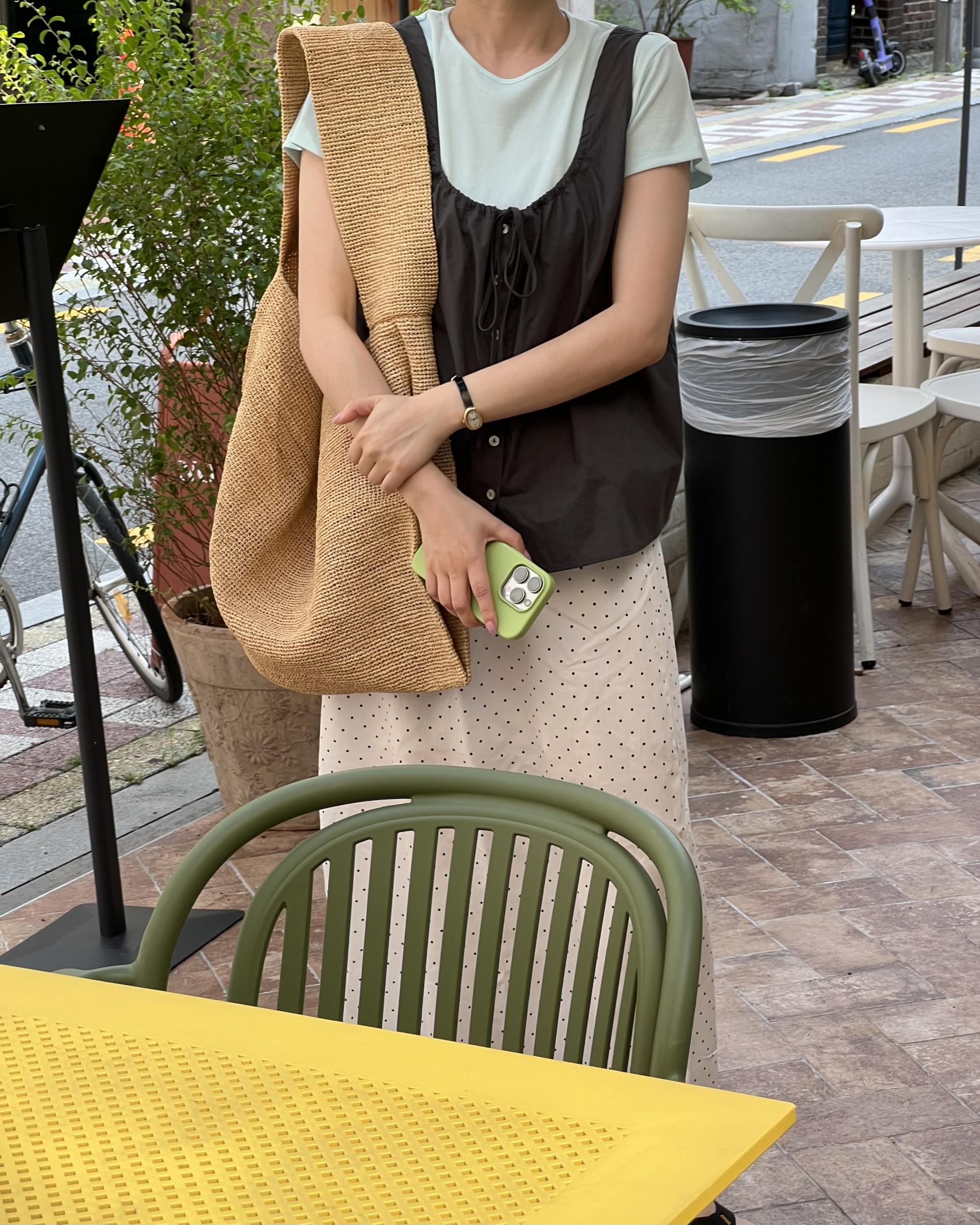 dot maxi skirt