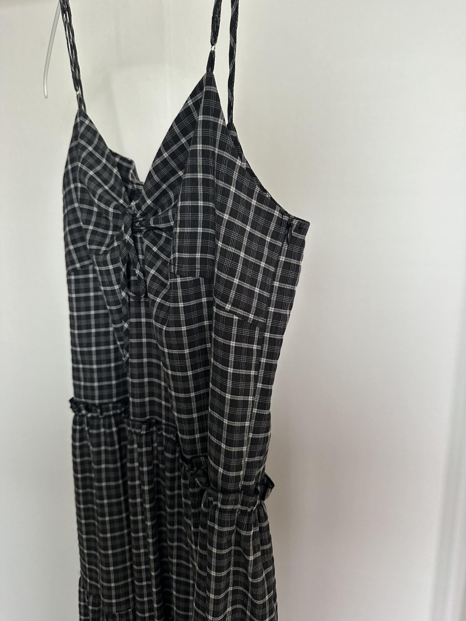 kate check dress (black/blue)