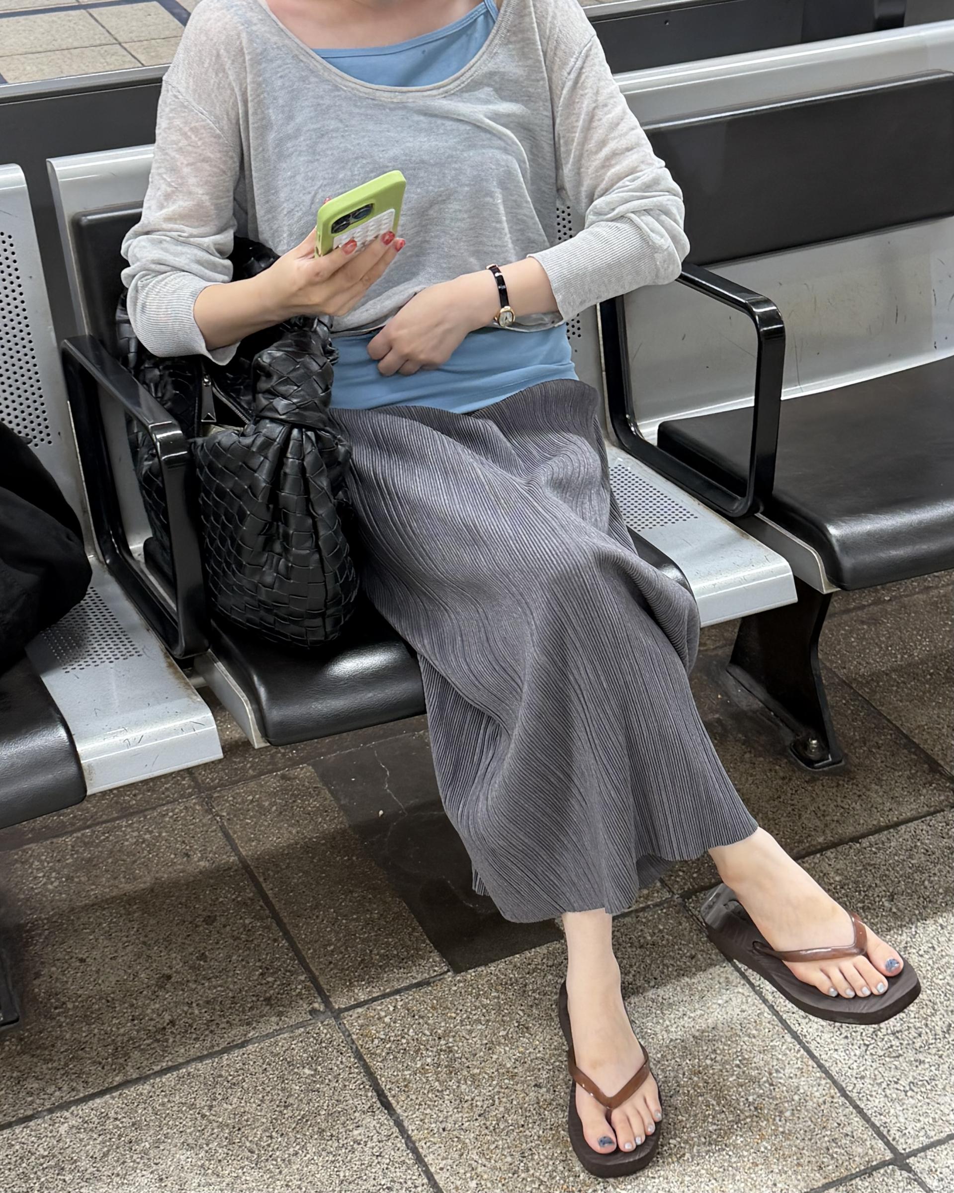 <made> penne skirt (charcoal grey)