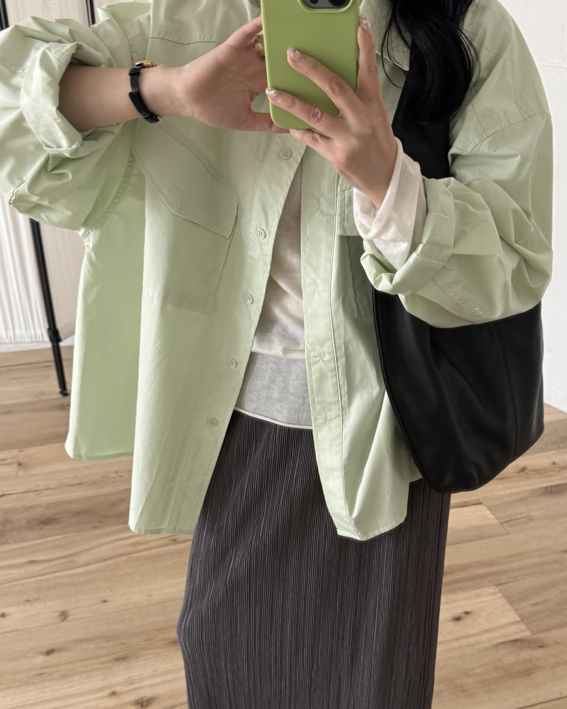 over pocket shirt (mint)