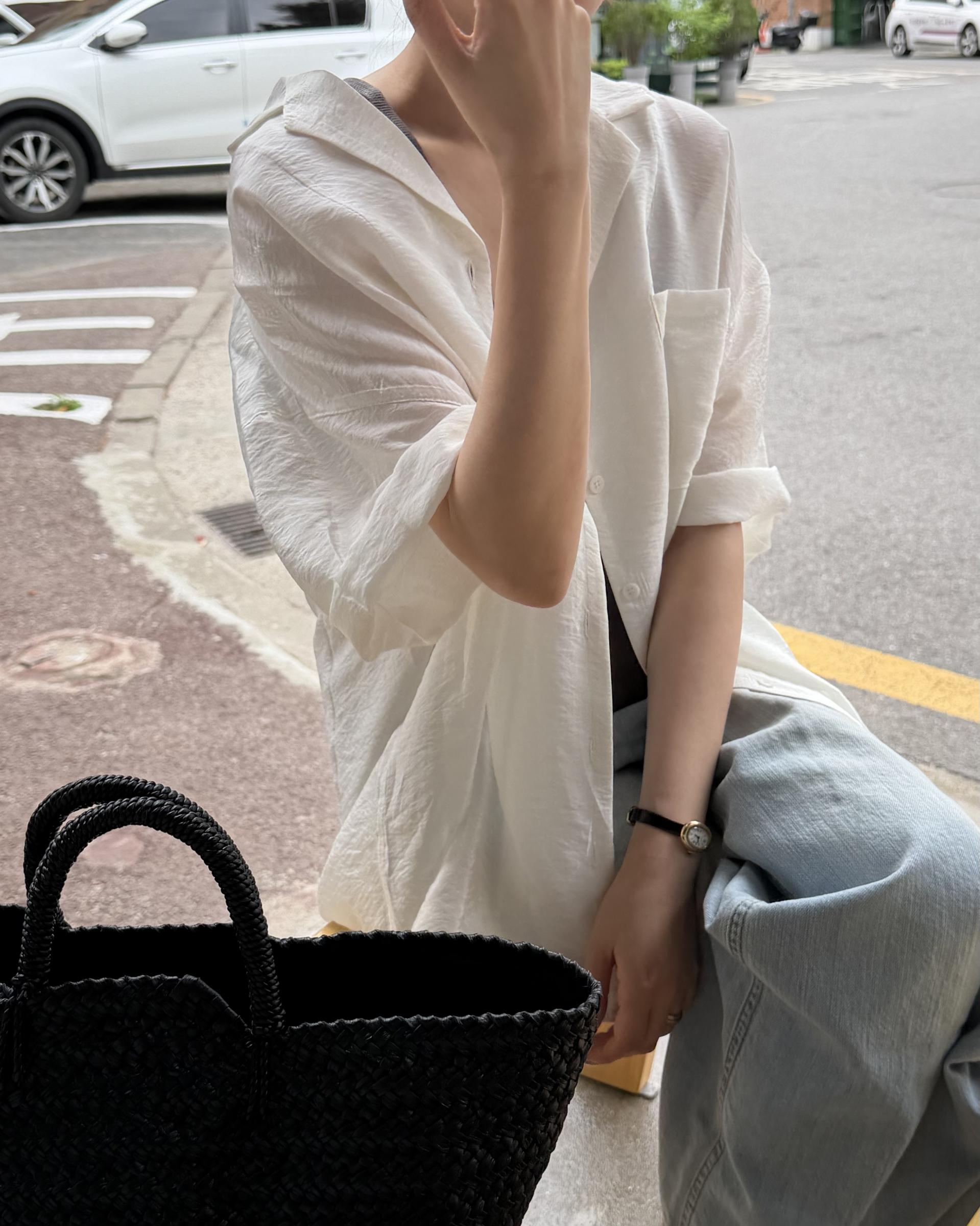 gloss half shirt (cream)