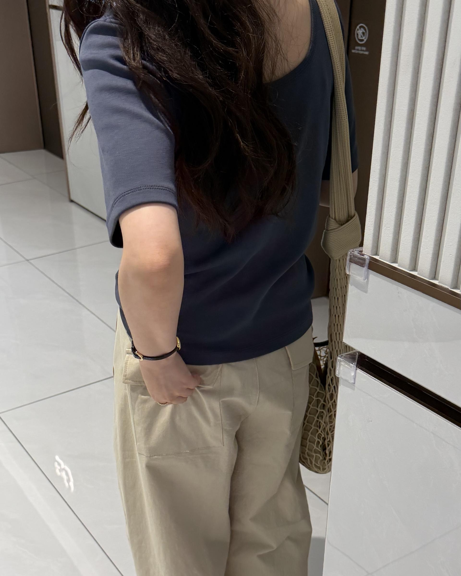 sand cotton pants (milk beige)
