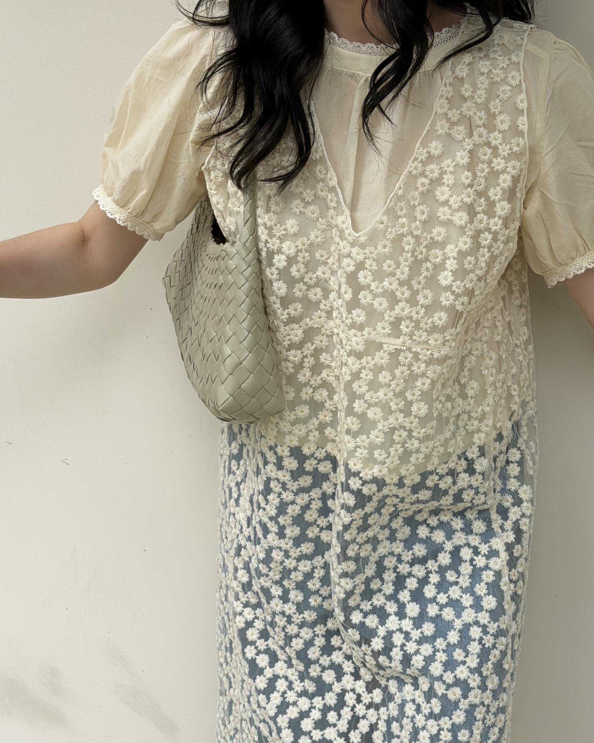 flan lace blouse (cream/ivory)