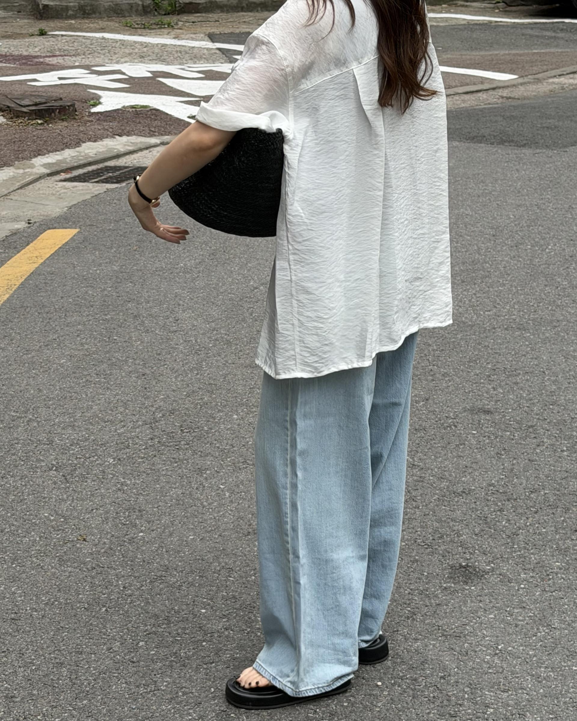 gloss half shirt (cream)