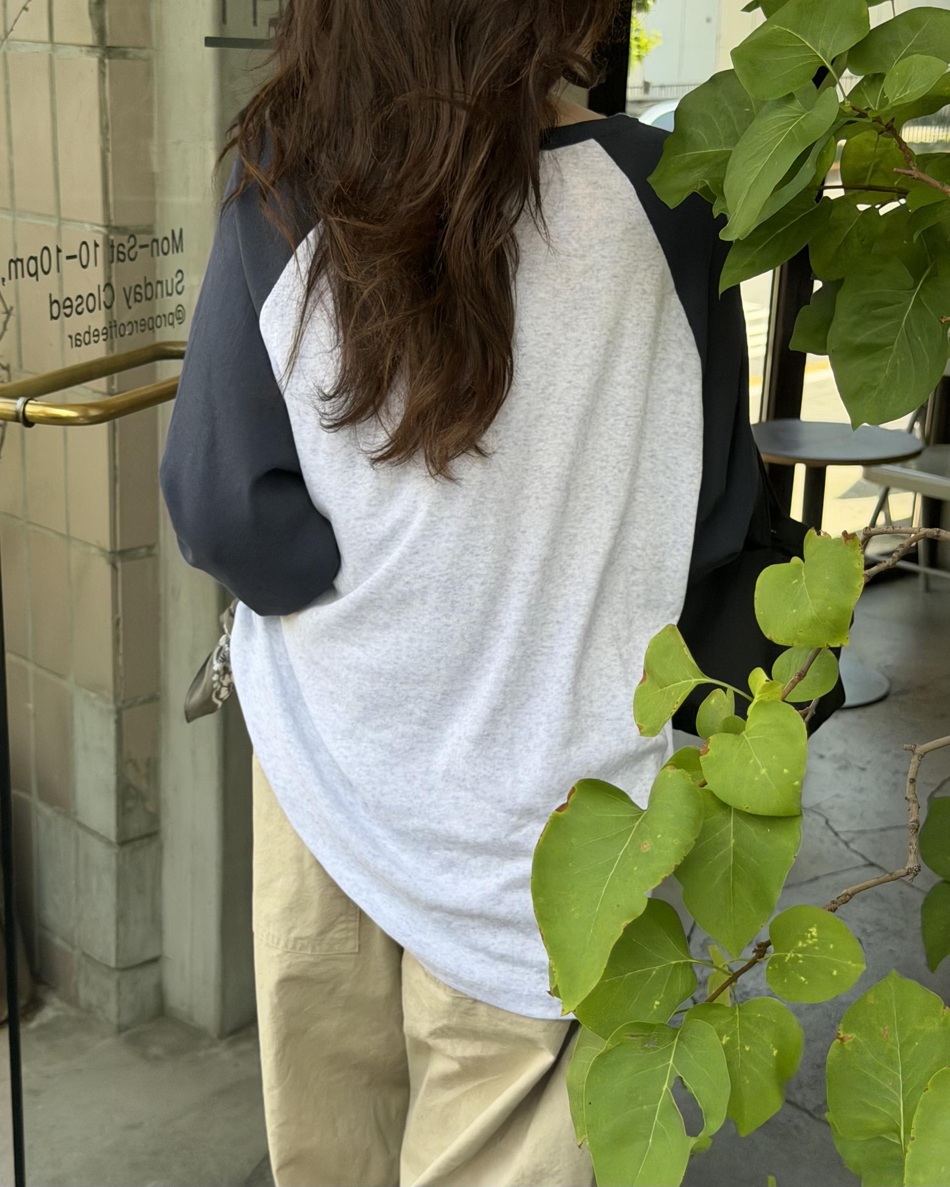 union raglan top (blue/navy)