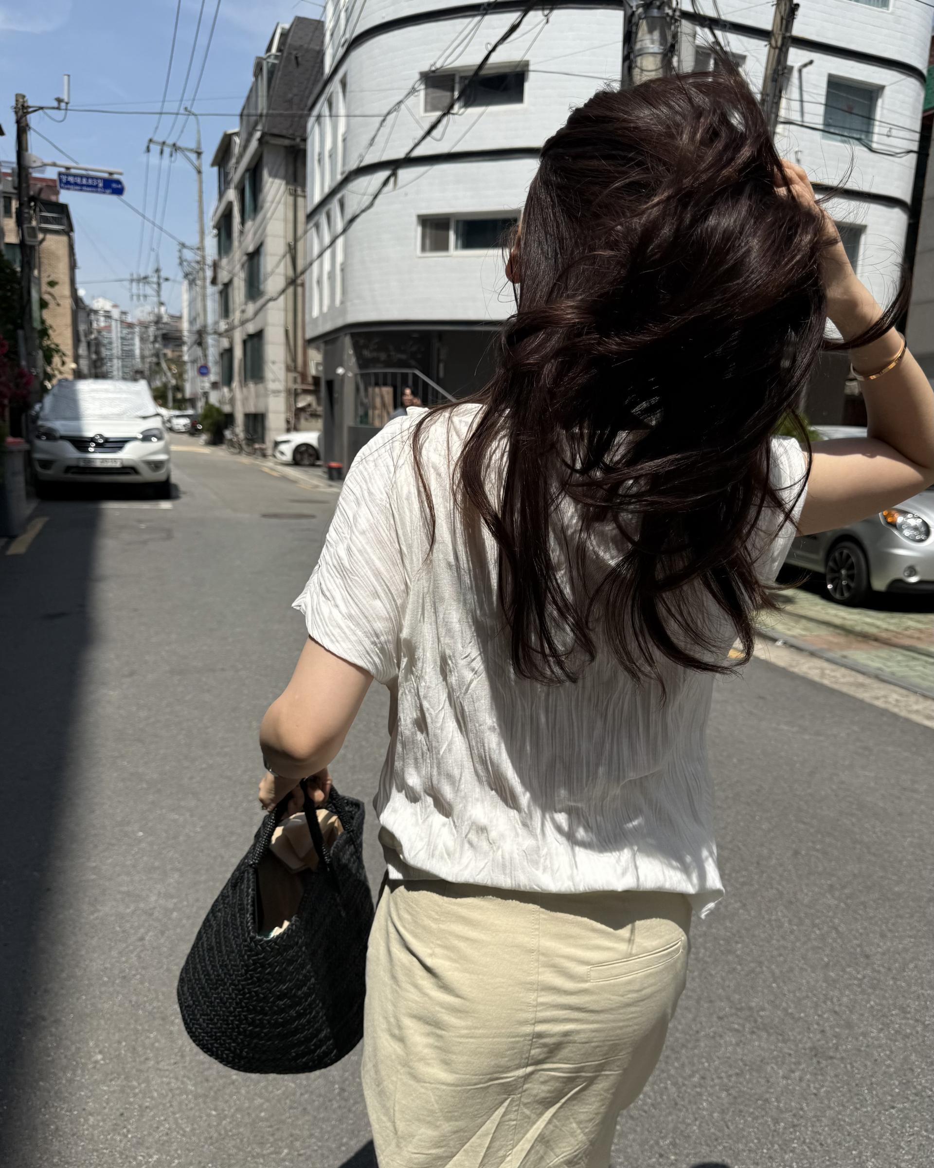 creme cotton skirt (beige/white) 완