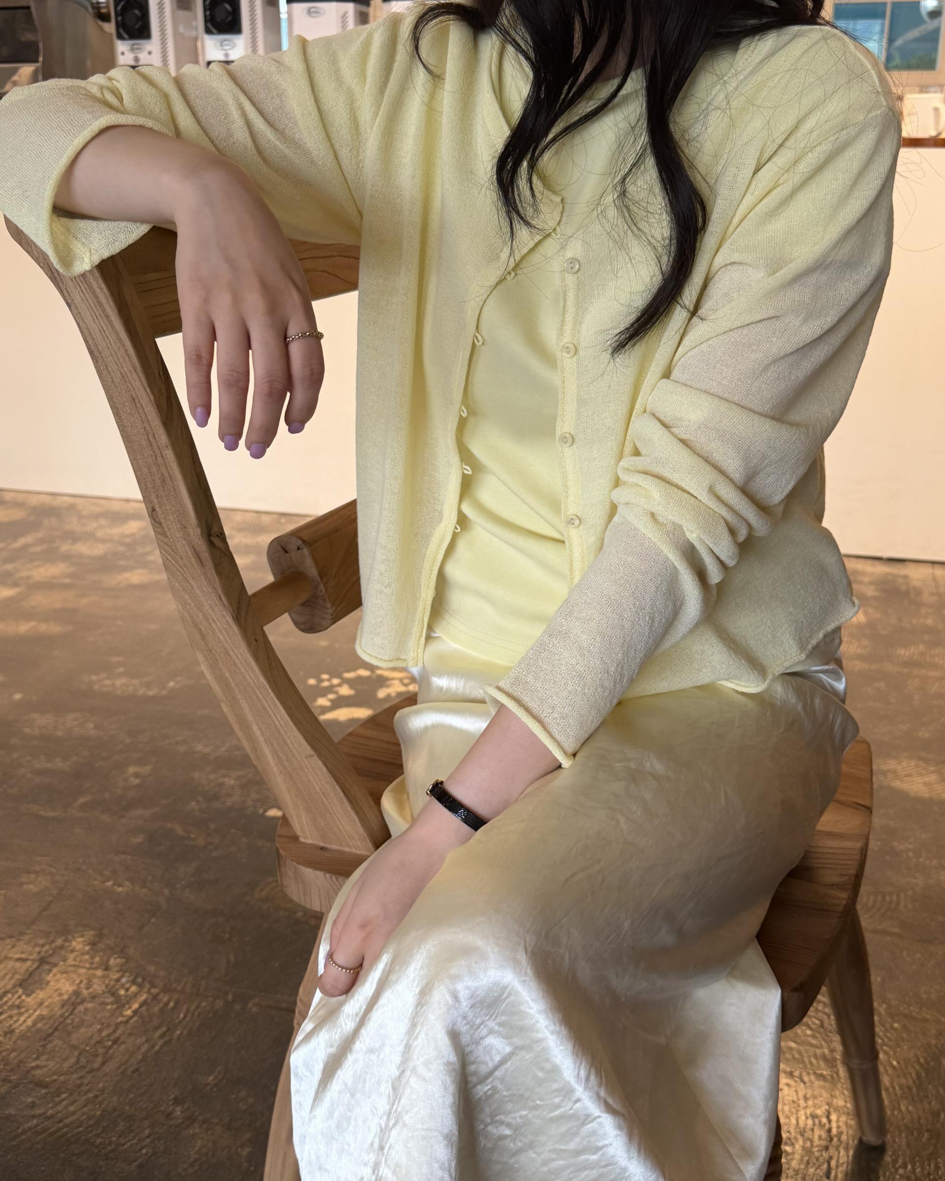 carol summer cardigan (lemon)