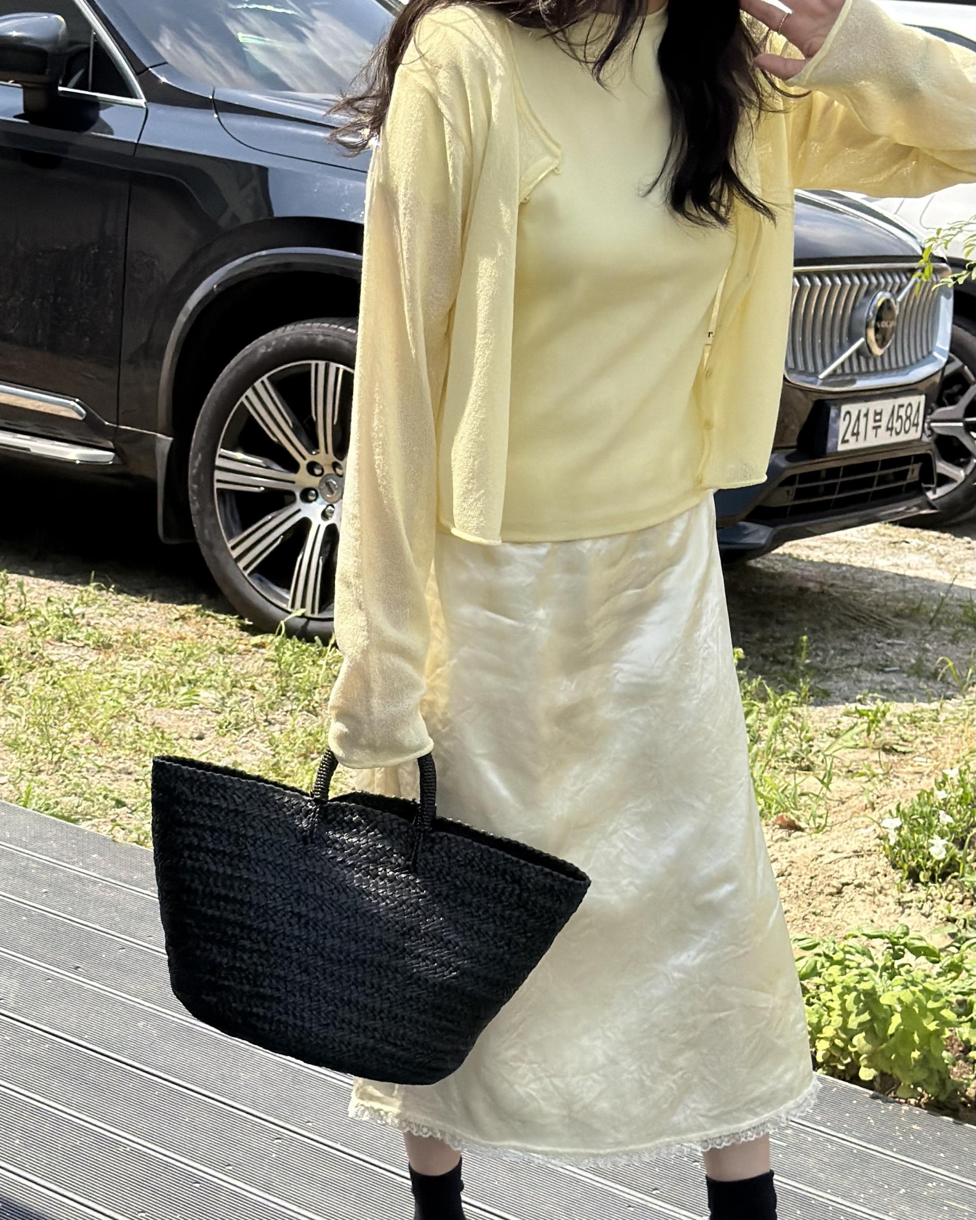 carol summer cardigan (lemon)