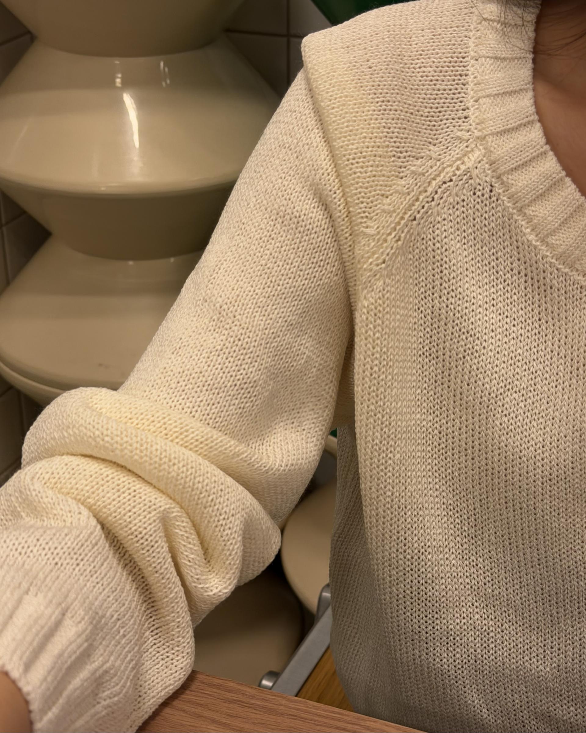 meet round knit(turkish blue/cream)