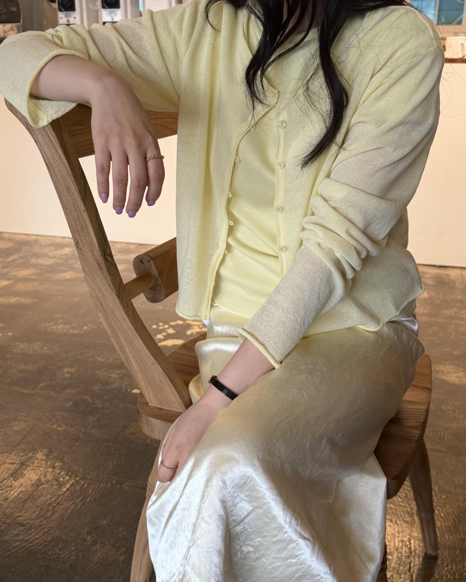 carol summer cardigan (lemon)