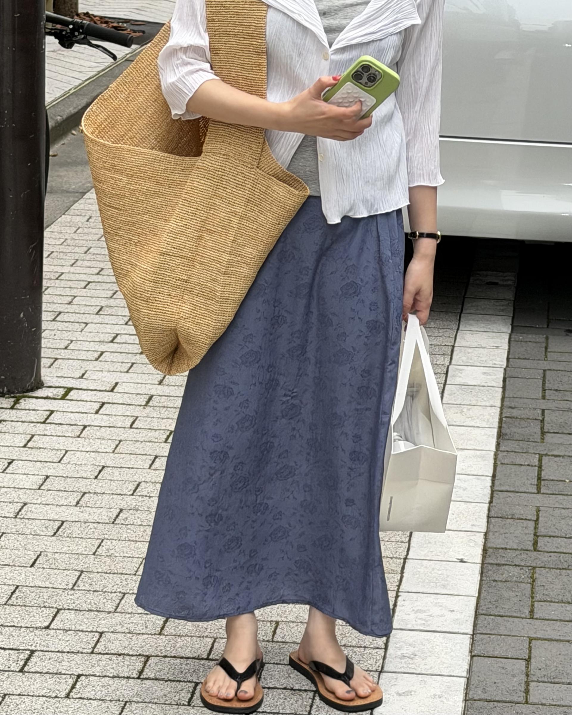 <made> Aoi jacquard skirt