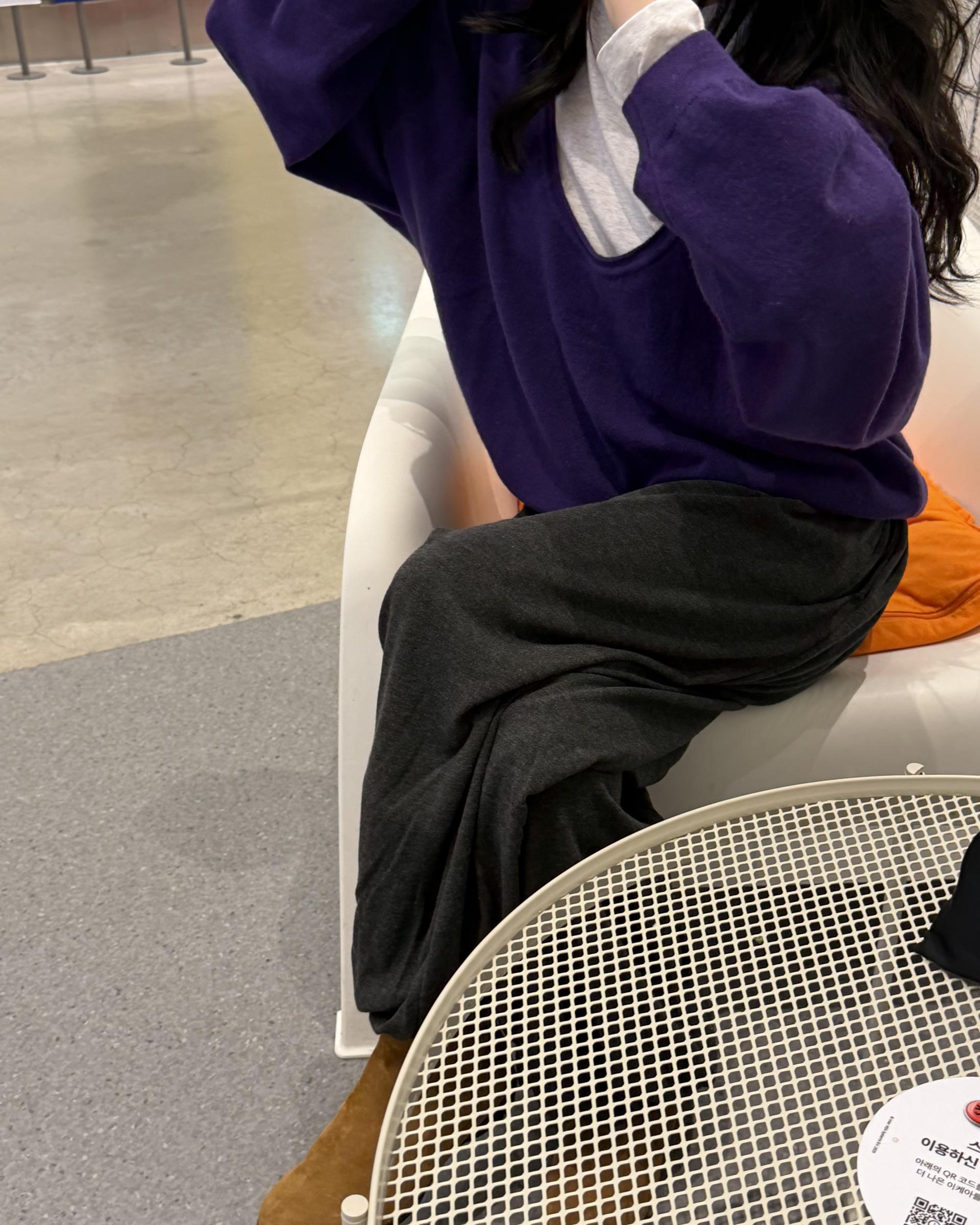 fuego u-neck knit (purple/charcoal/blue)