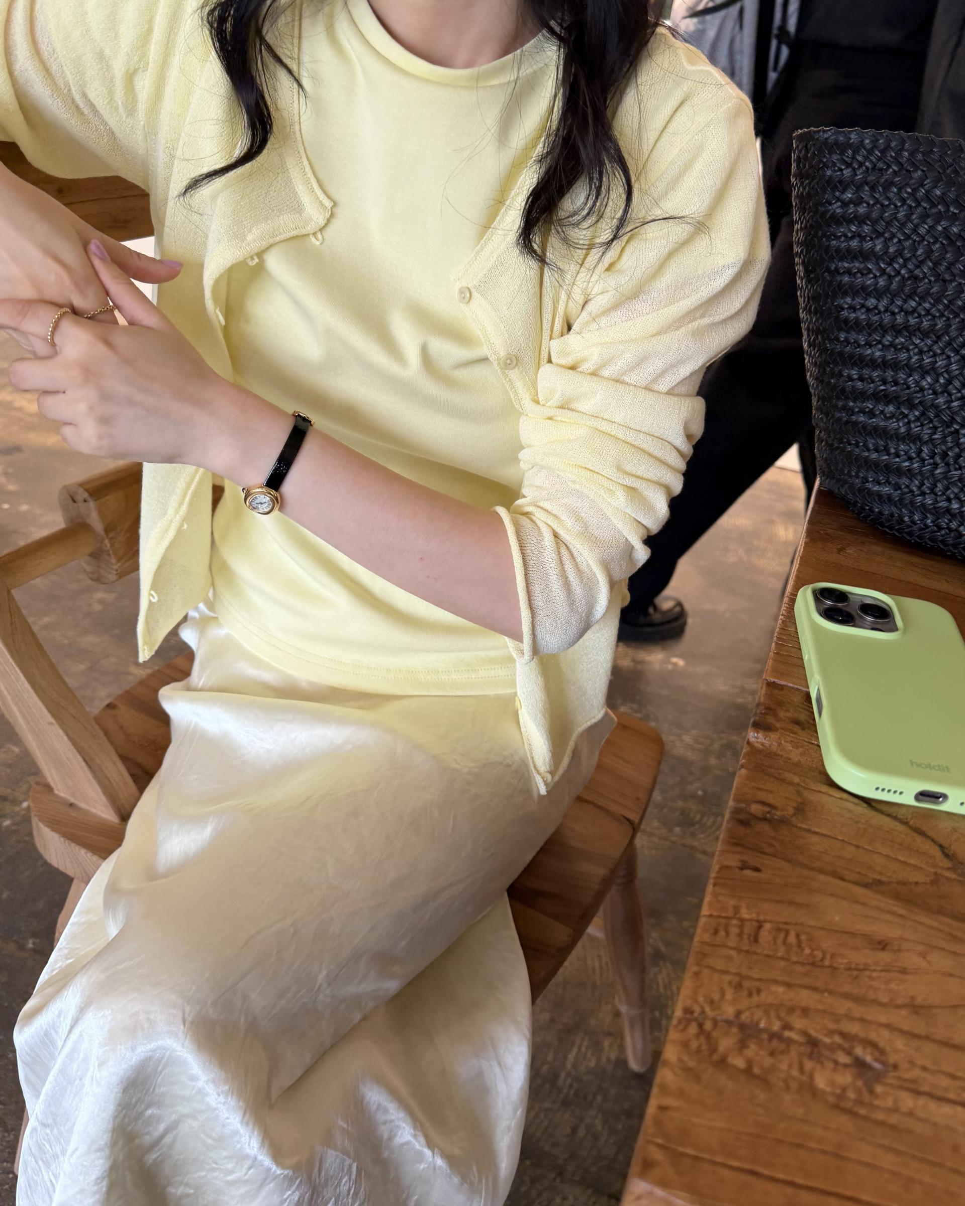 carol summer cardigan (lemon)