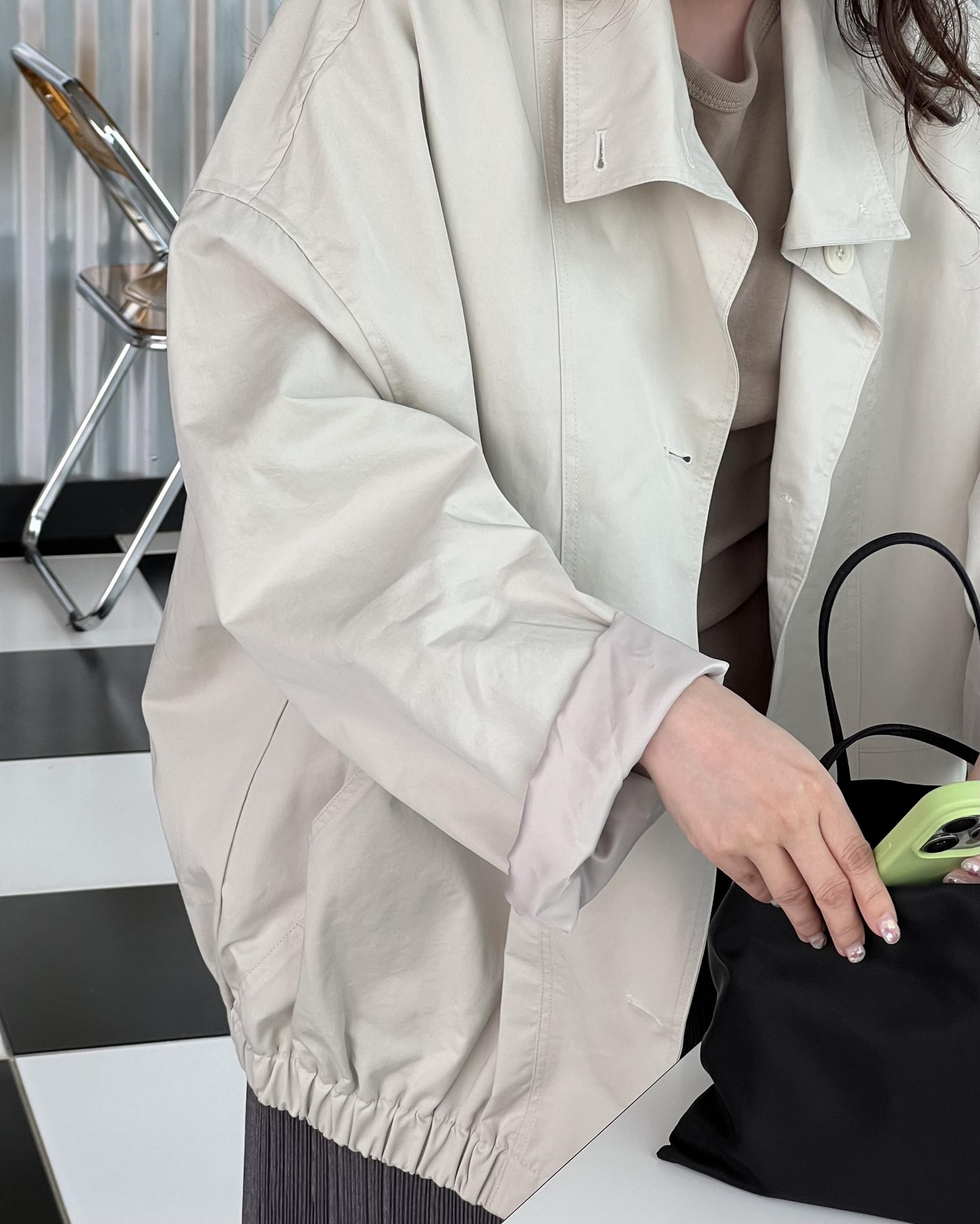 grocery half jumper (cream beige/navy)