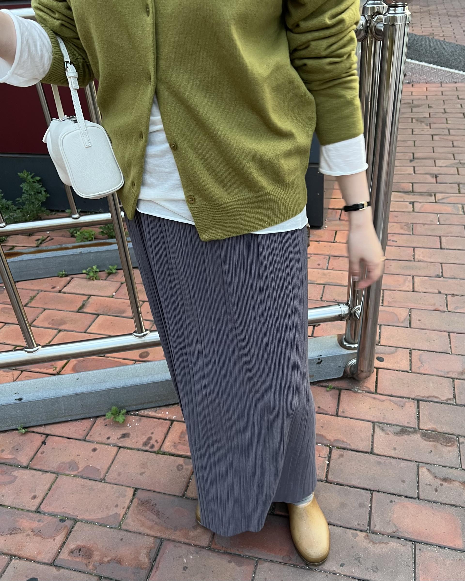 bowl round cardigan (grey/khaki/red)