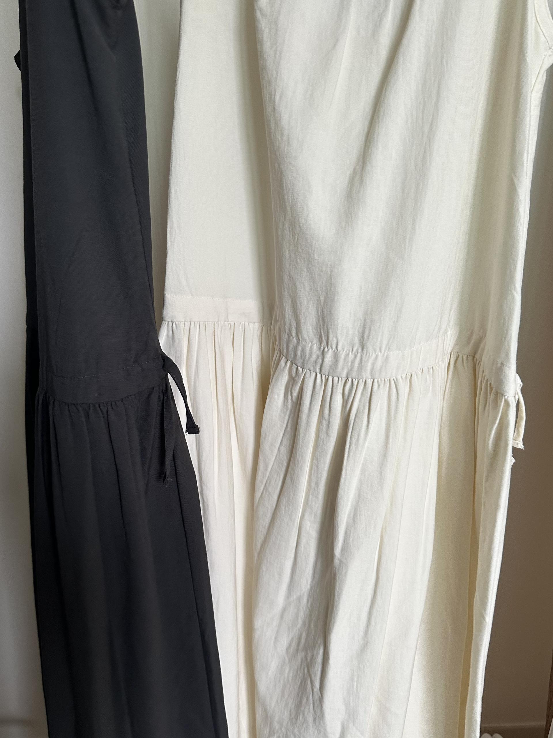 oatmeal dress (charcoal/cream)