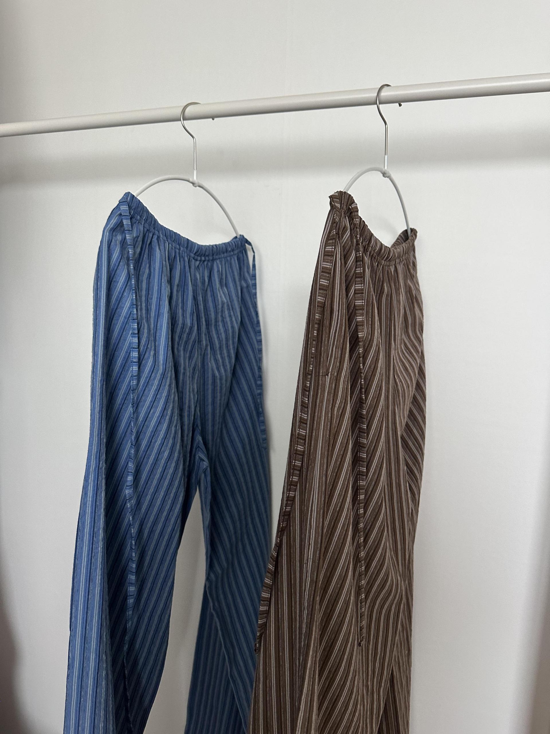 zinny stripe pants (blue/brown)