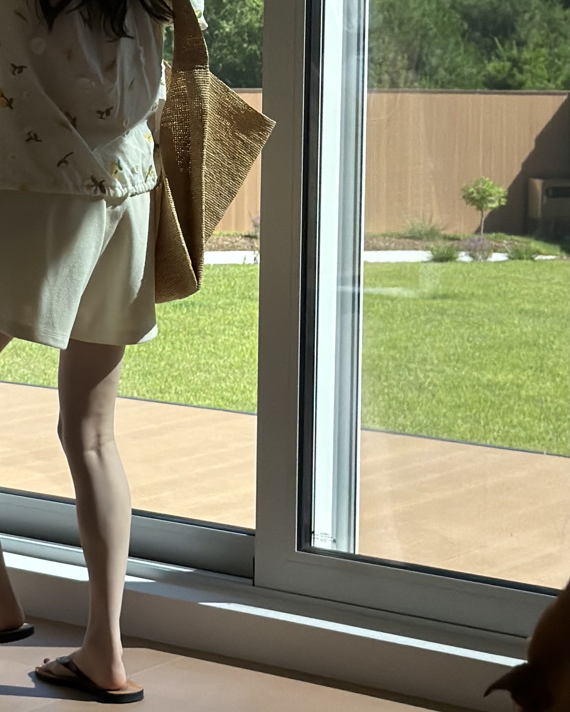 cream terry shorts