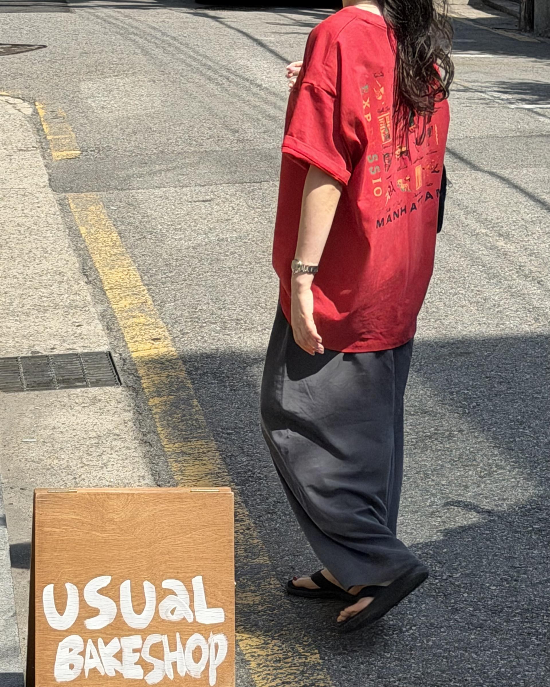 manhattan top (red/charcoal)