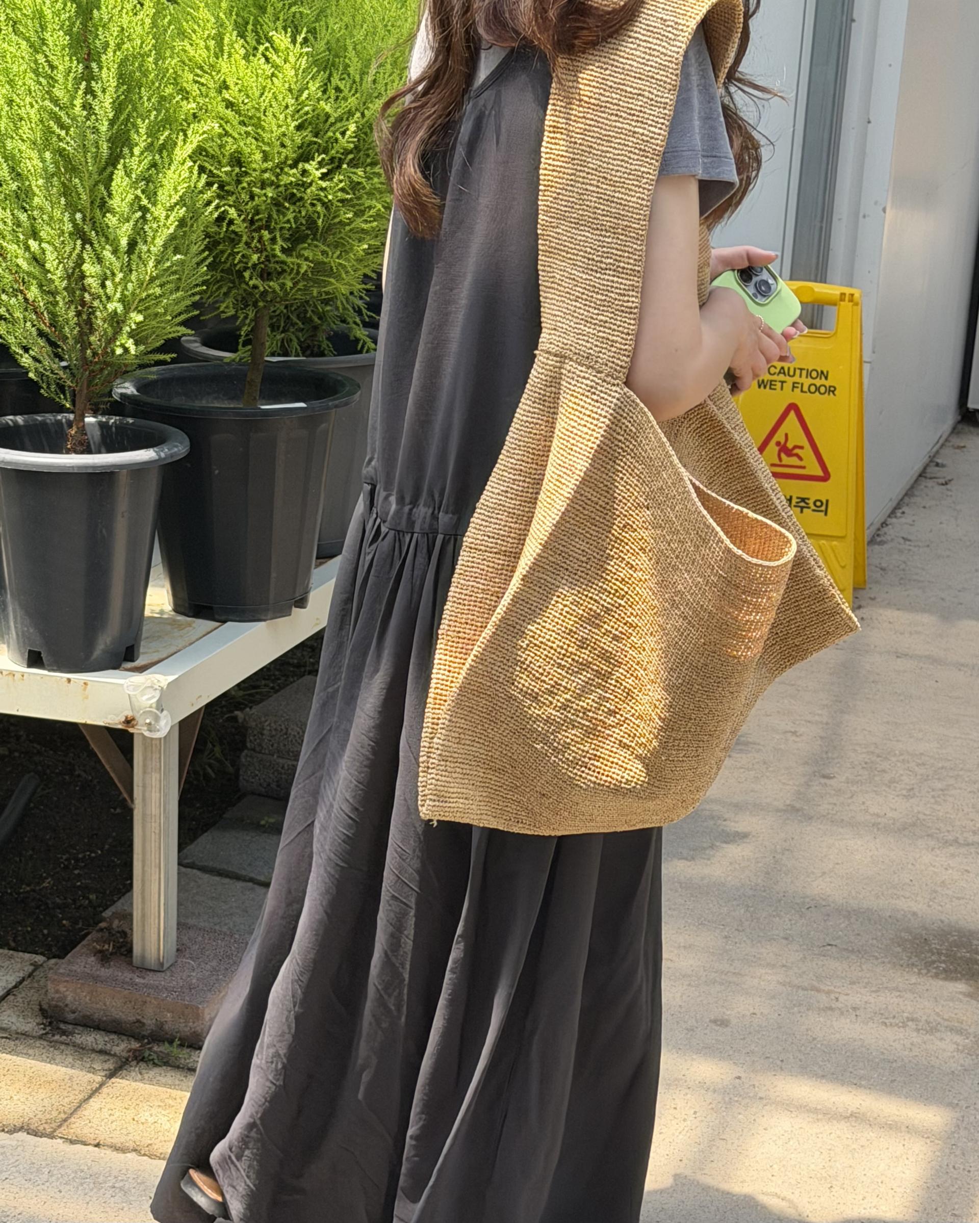 oatmeal dress (charcoal/cream)