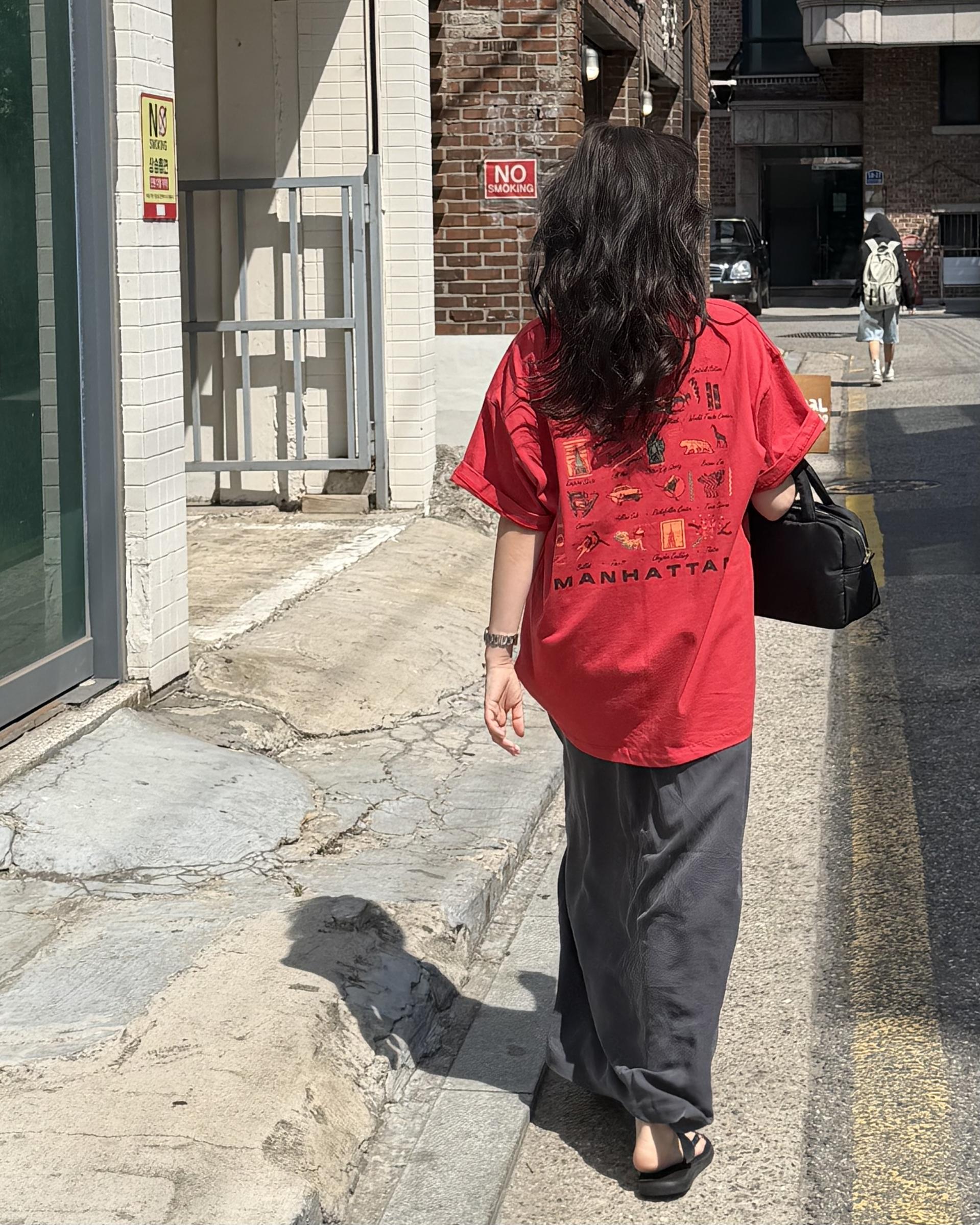 manhattan top (red/charcoal)