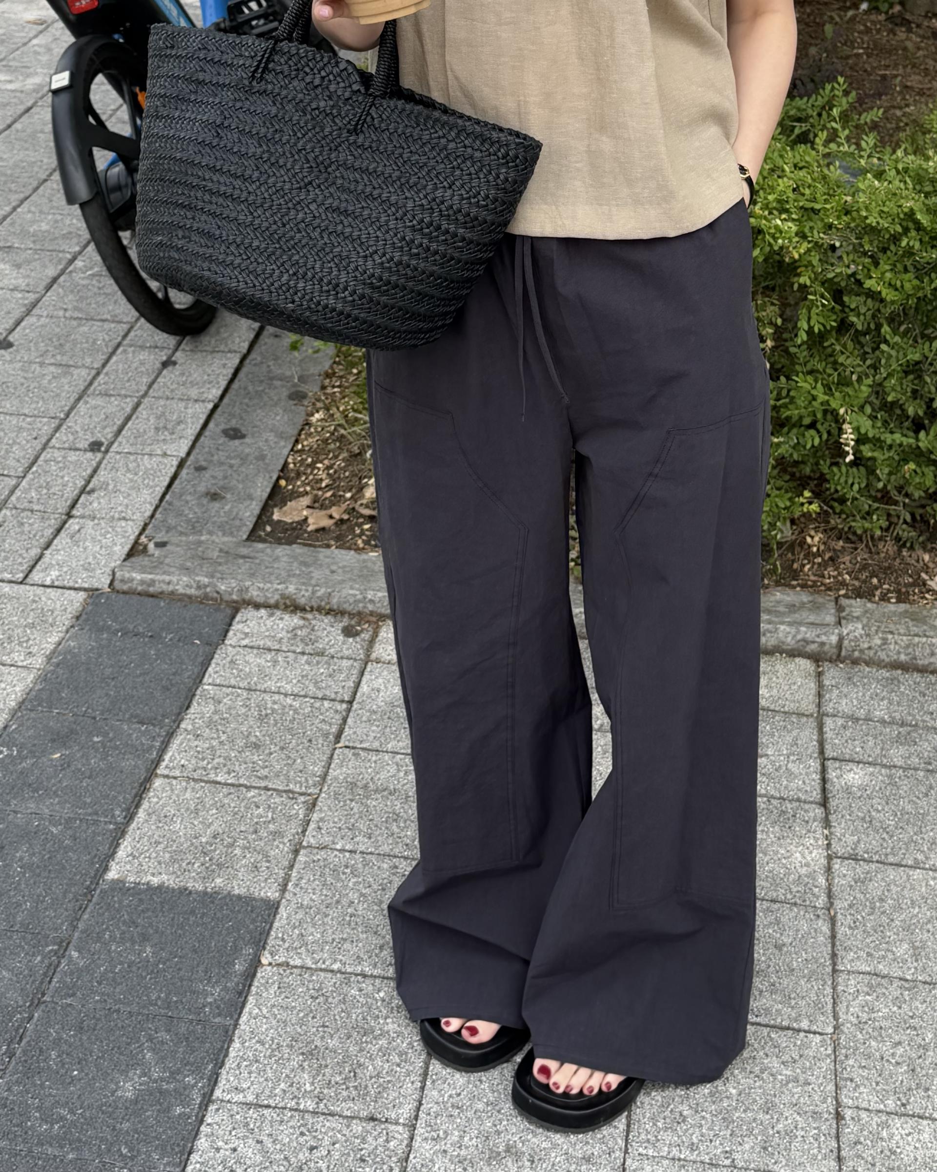 rusk cotton pants (charcoal/navy)