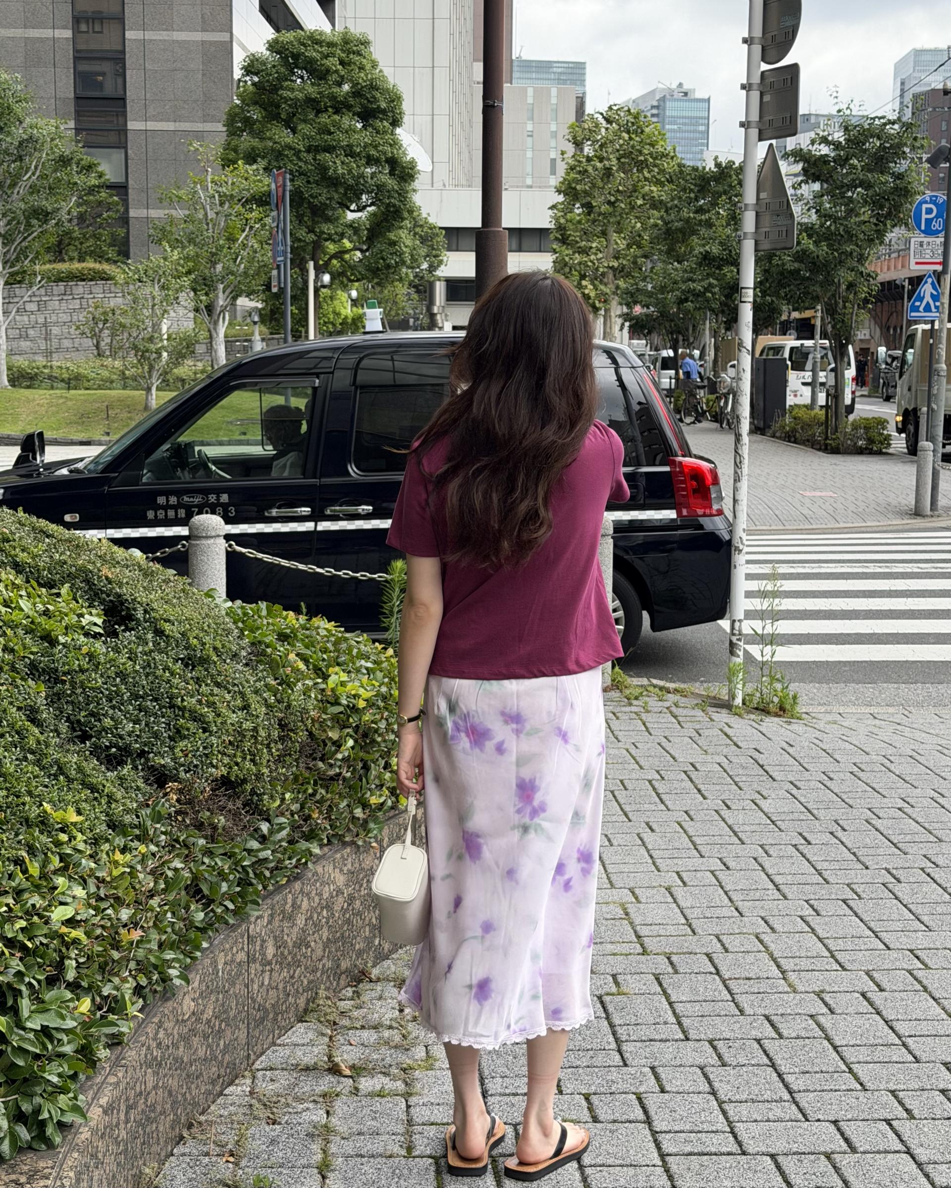 palette lace skirt (grey/purple)