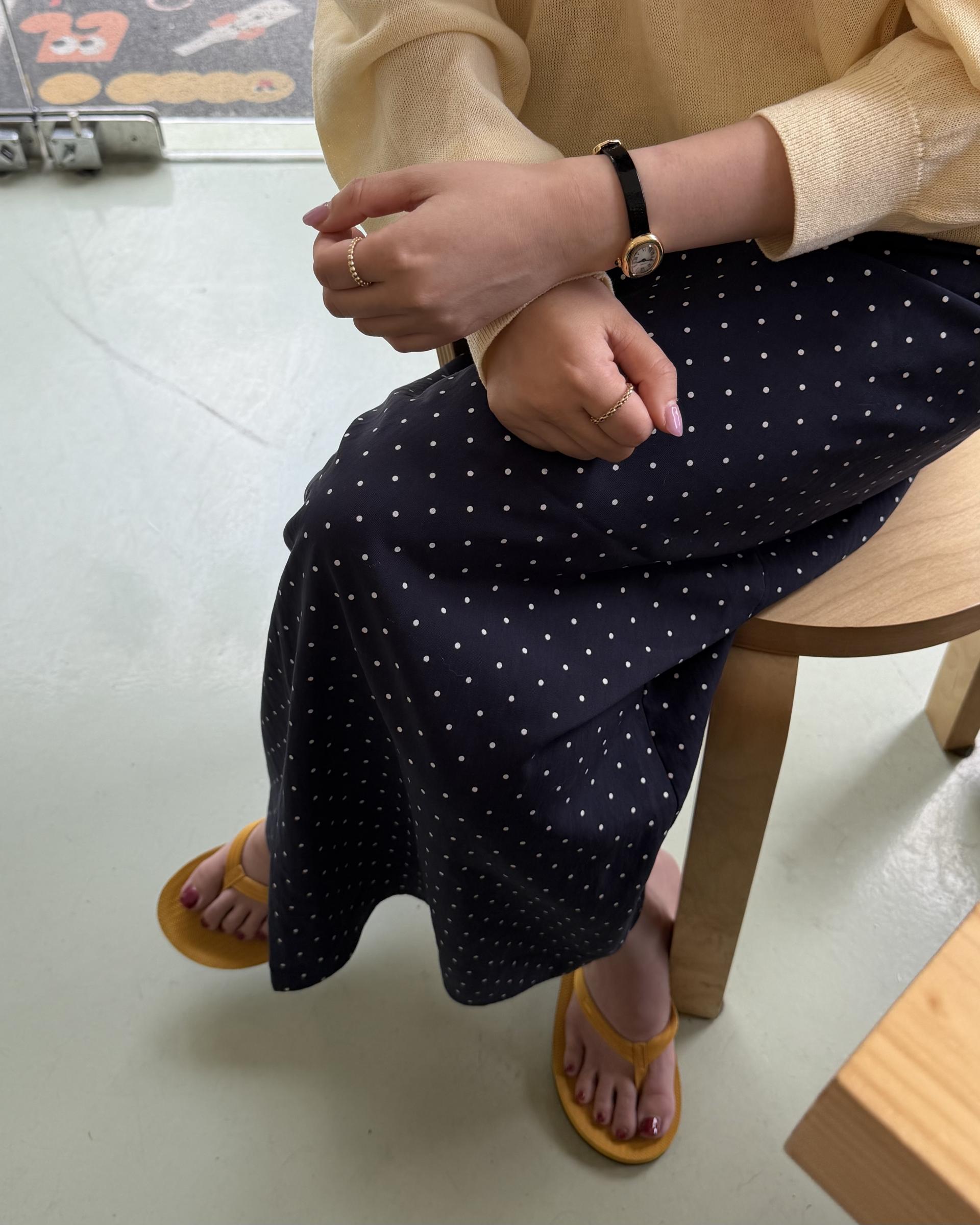 dot maxi skirt