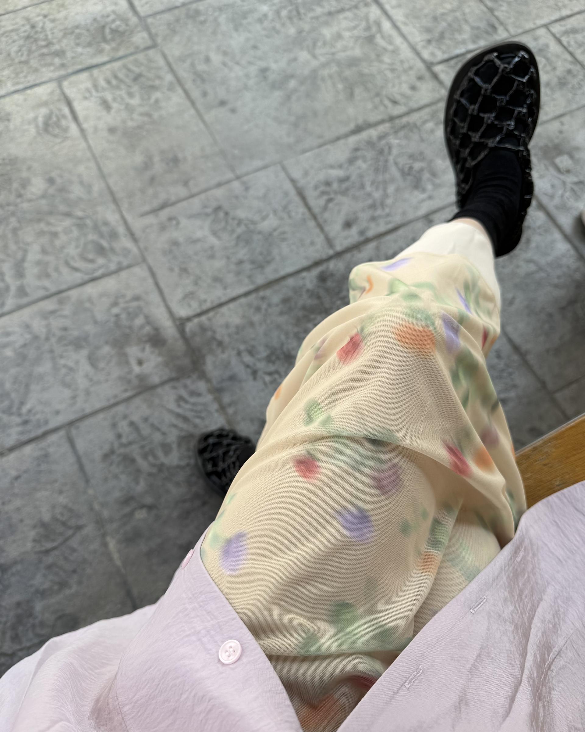 bong bong skirt (beige/black)