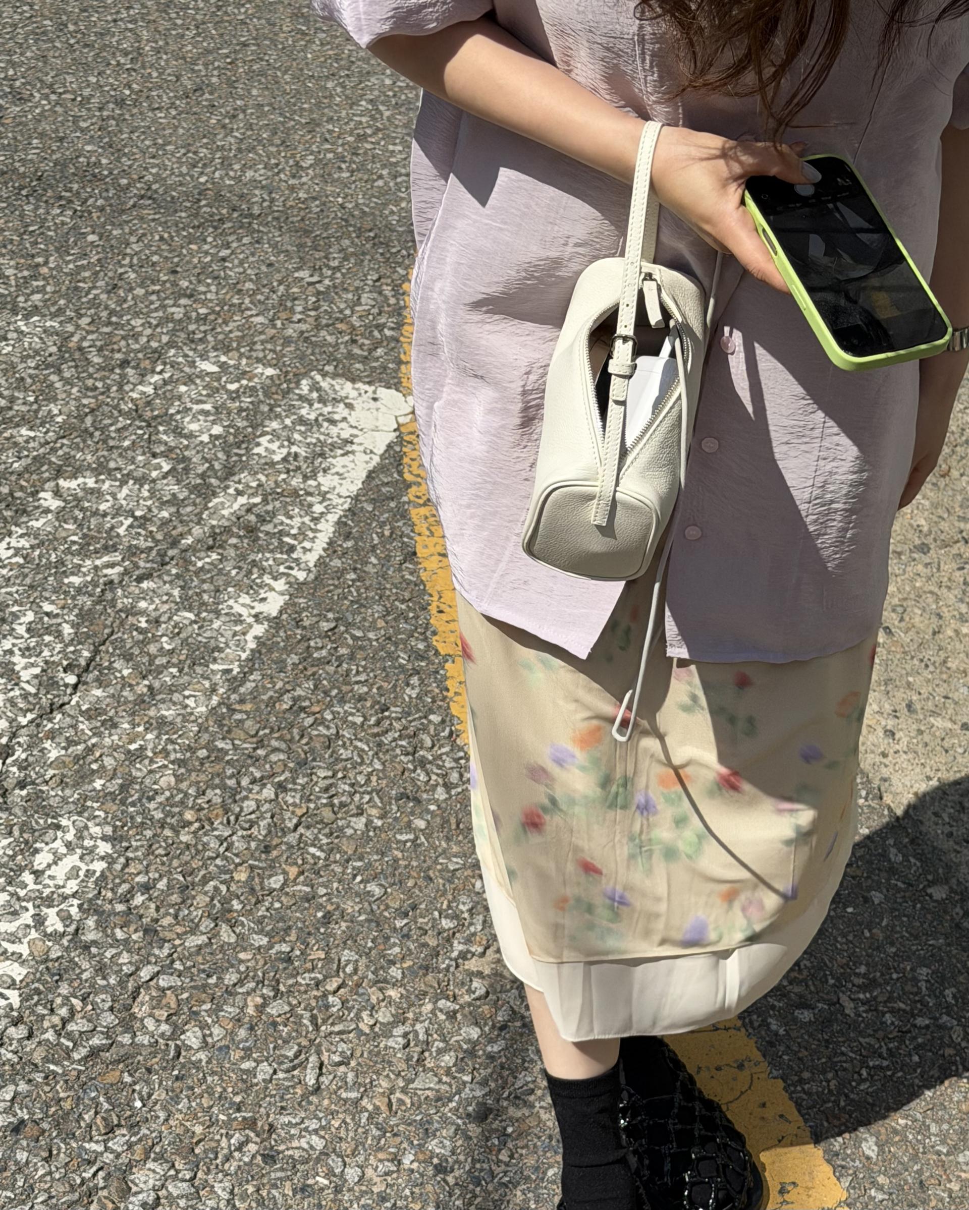 bong bong skirt (beige/black)