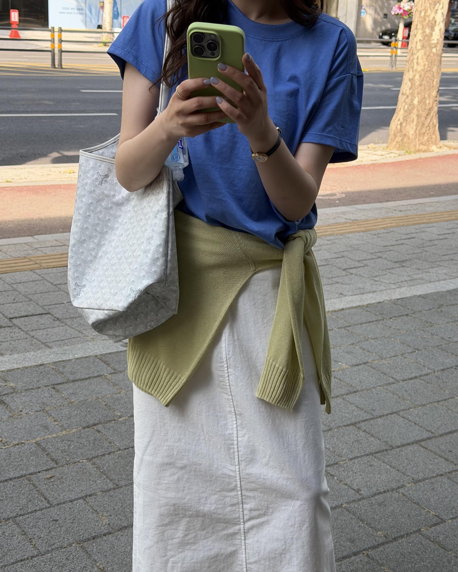 creme cotton skirt (beige/white) 완