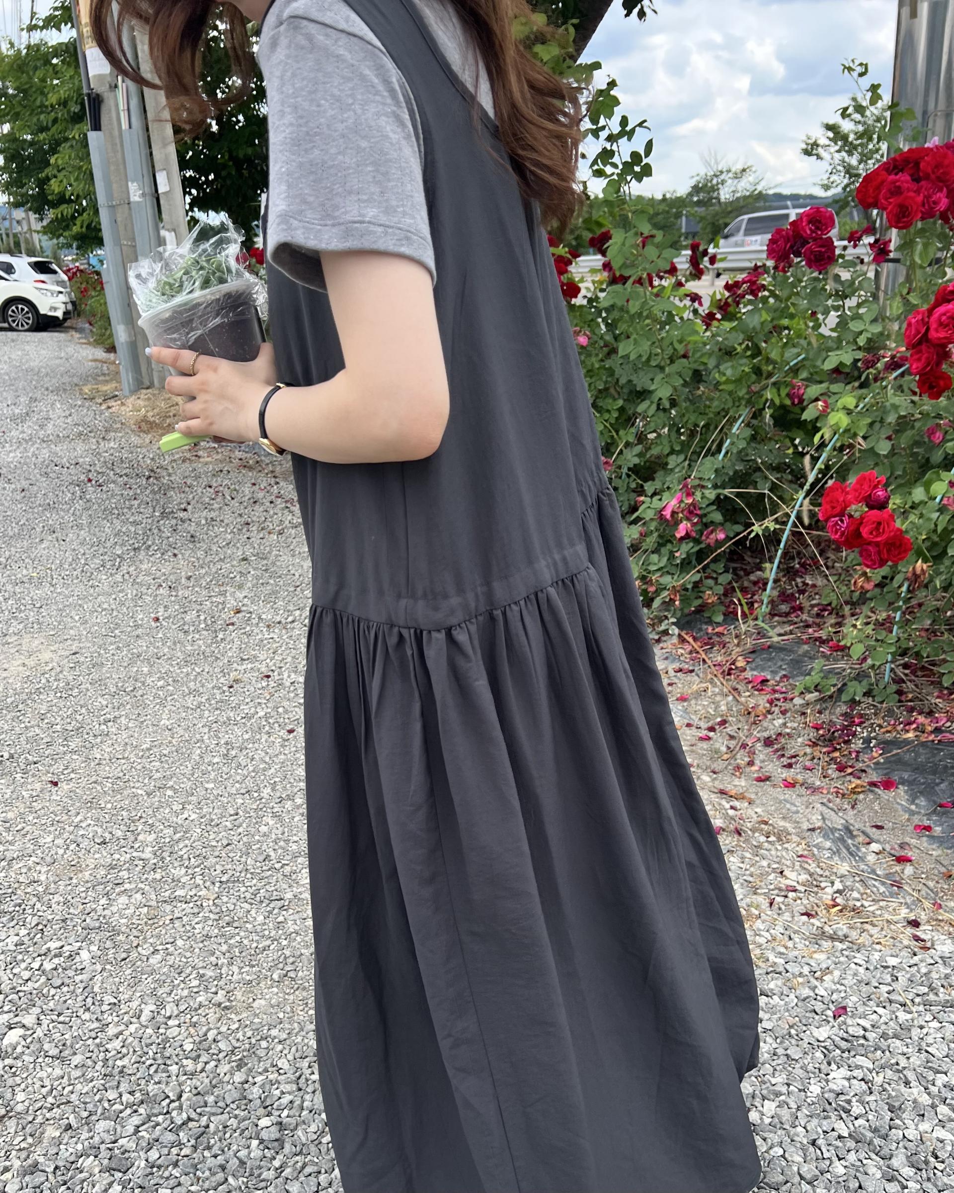 oatmeal dress (charcoal/cream)